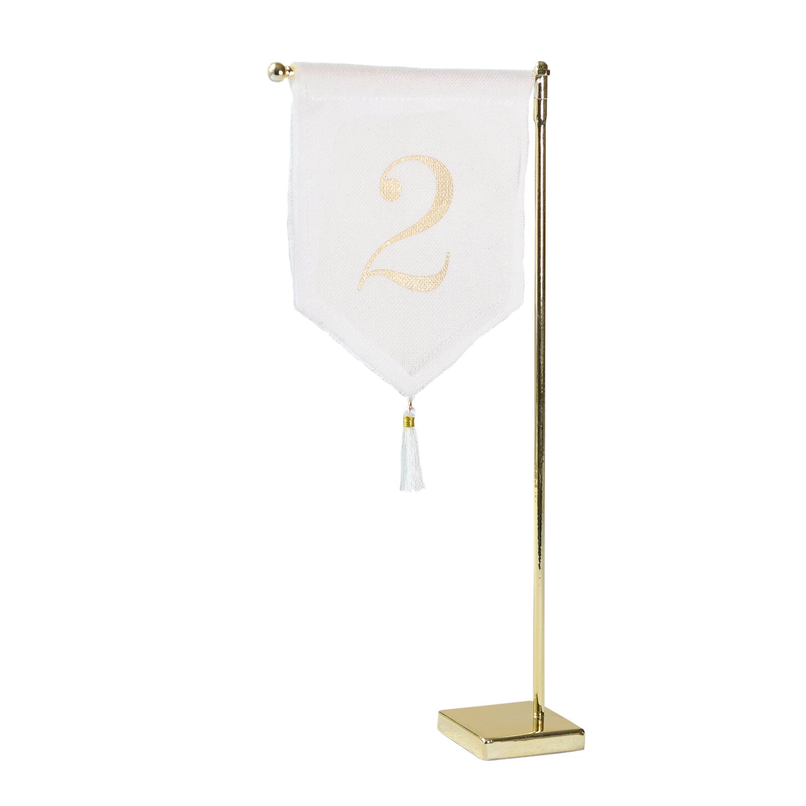 Style Me Pretty Linen Tassel Table Number | Numeral 2 | 4.5" x 6" | Michaels®