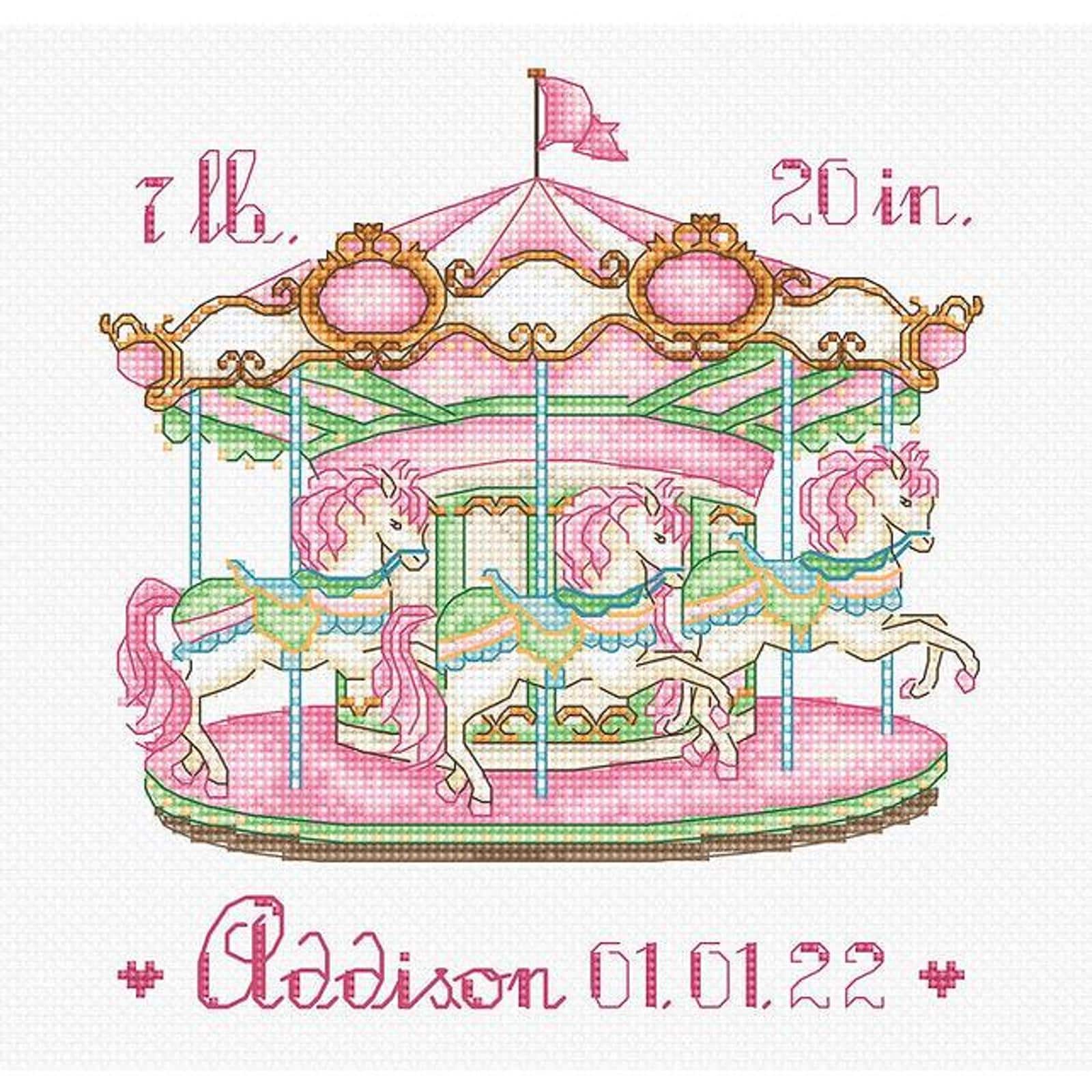 Letistitch Baby Carousel Counted Cross Stitch Kit