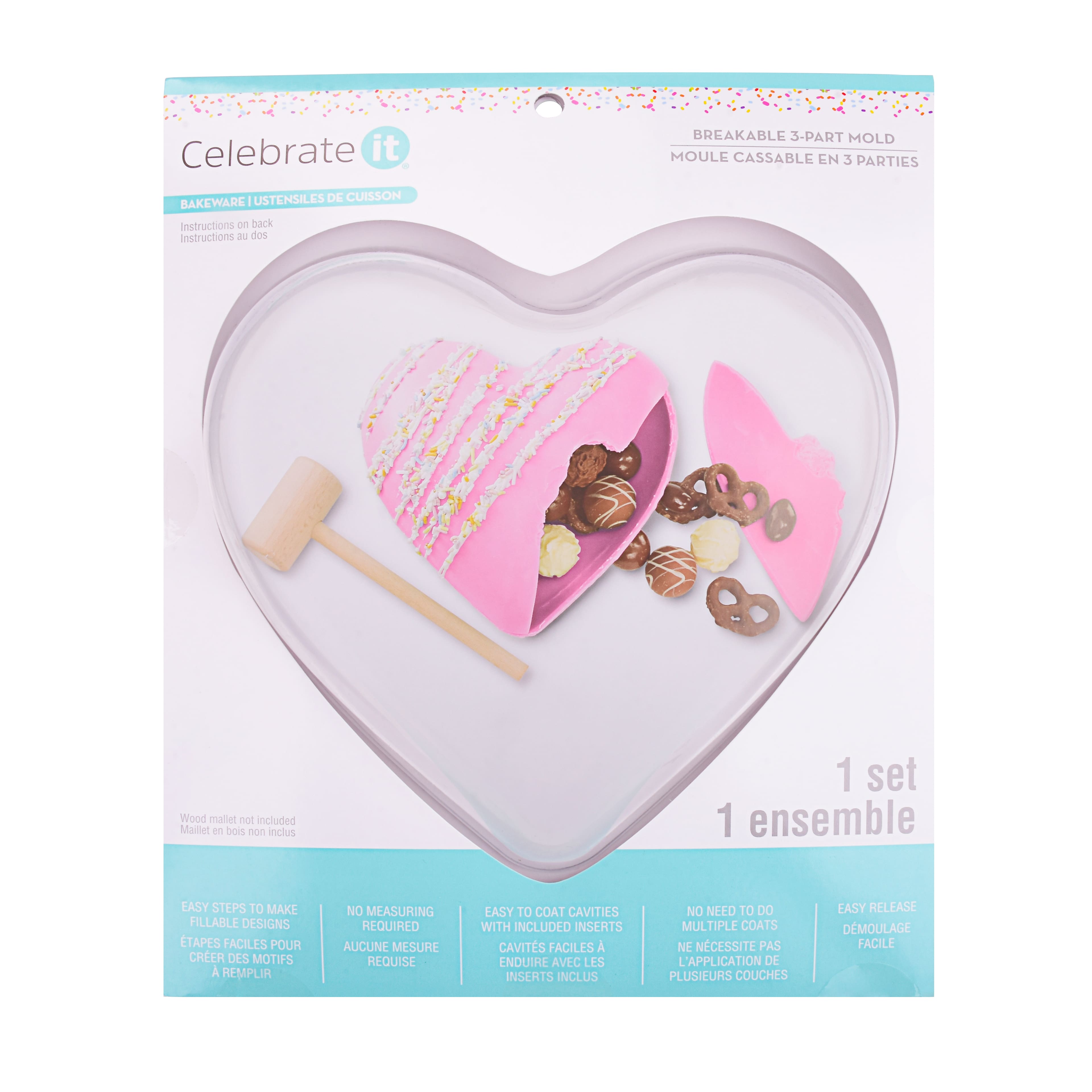 Yellow Breakable Heart Mold with Chocolate – Bubbles Gift