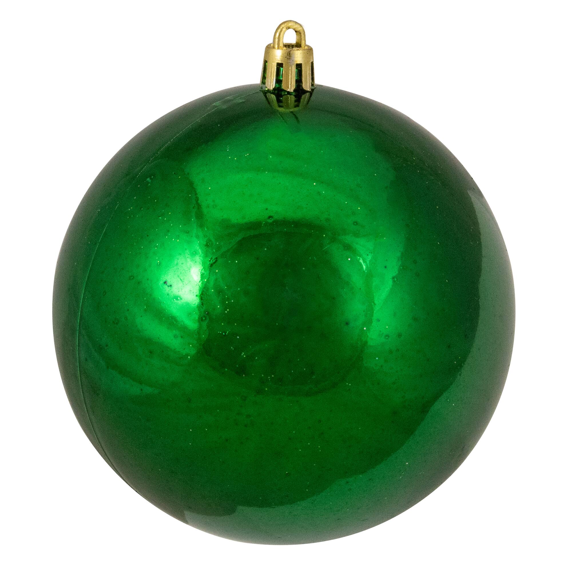 12ct. 4" 4-Finish Green Shatterproof Ball Ornaments