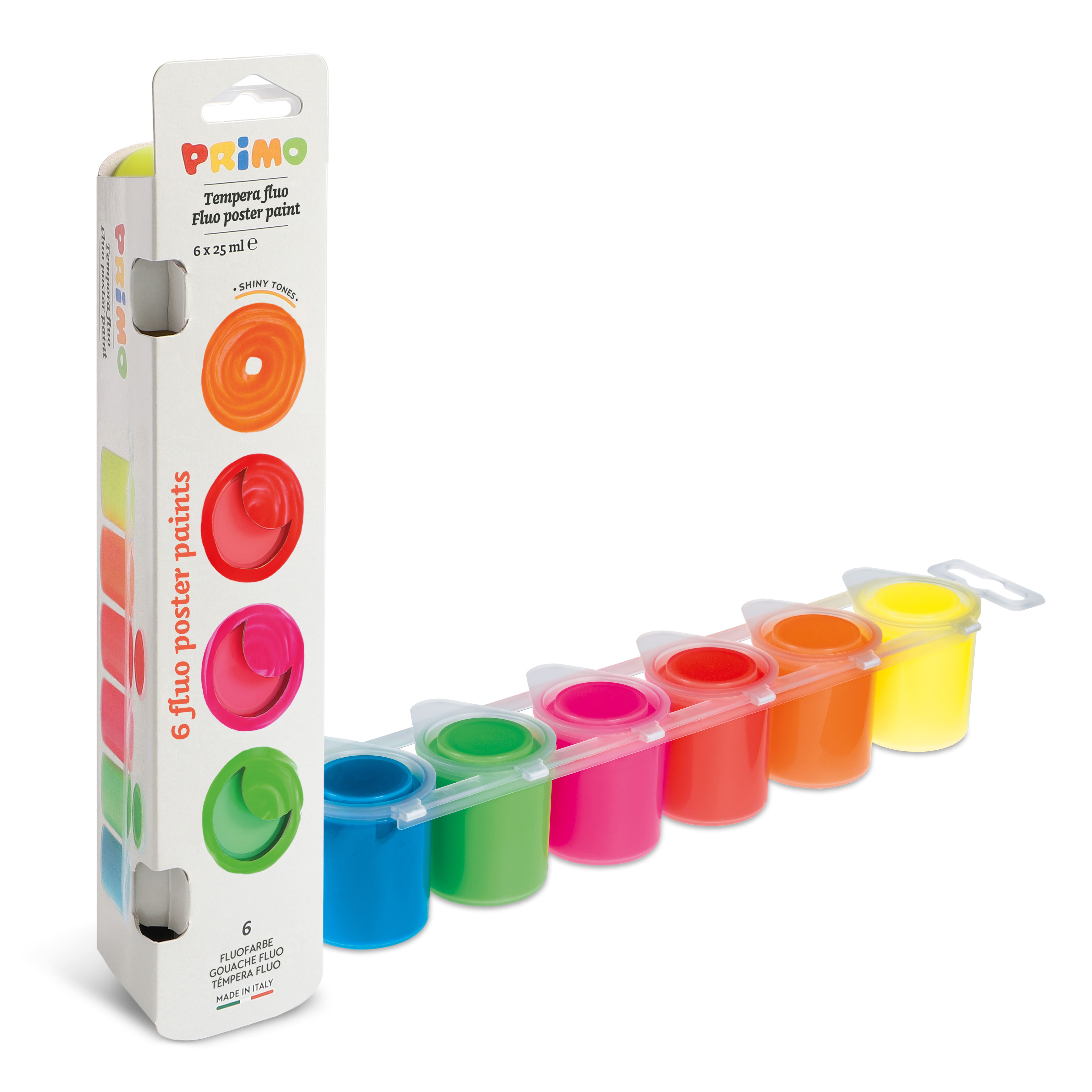 PRiMO Premium 6 Color Tempera Paint Pot Set