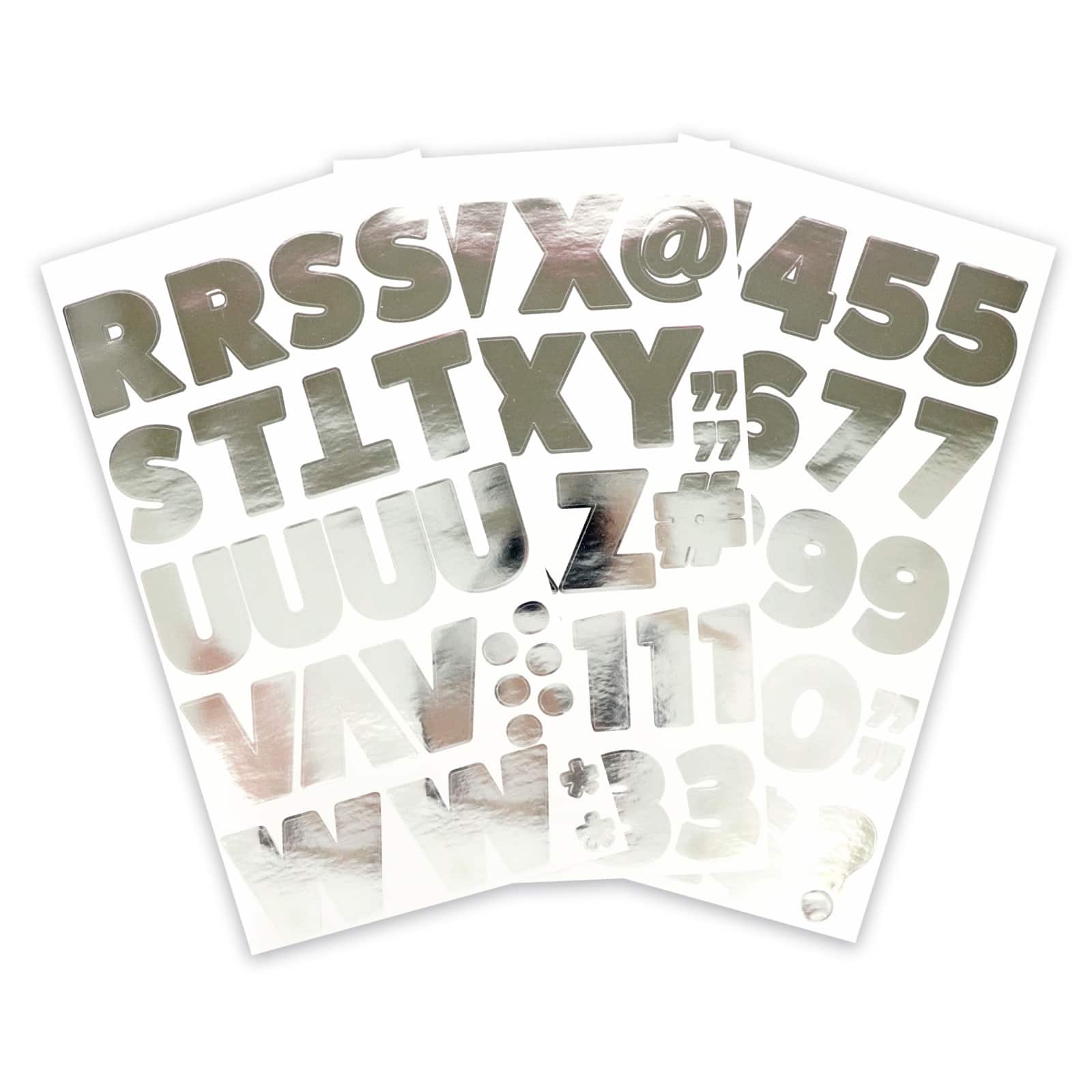 Silver Foil Bold Vinyl Alphabet Sticker Sheets by Recollections™