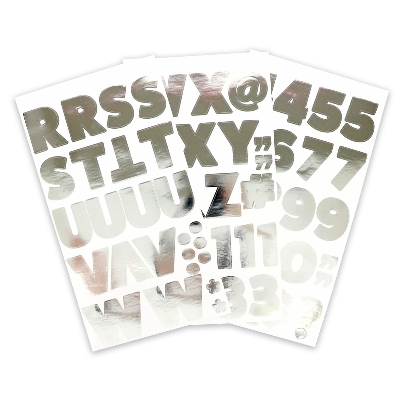 Silver Foil Bold Vinyl Alphabet Sticker Sheets by Recollections&#x2122;