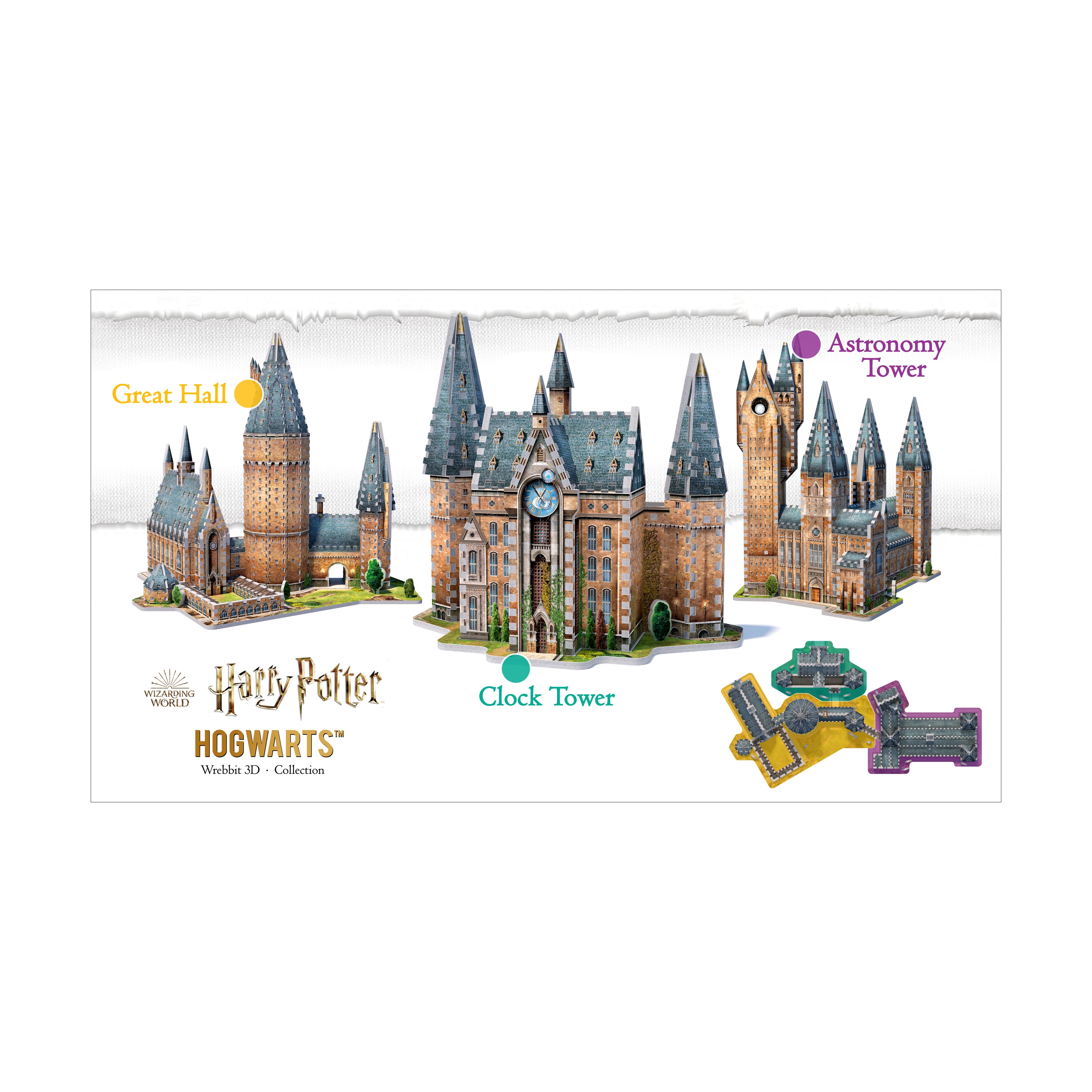 Harry Potter Collection - Hogwarts - Clock Tower 3D Puzzle: 420 Pcs