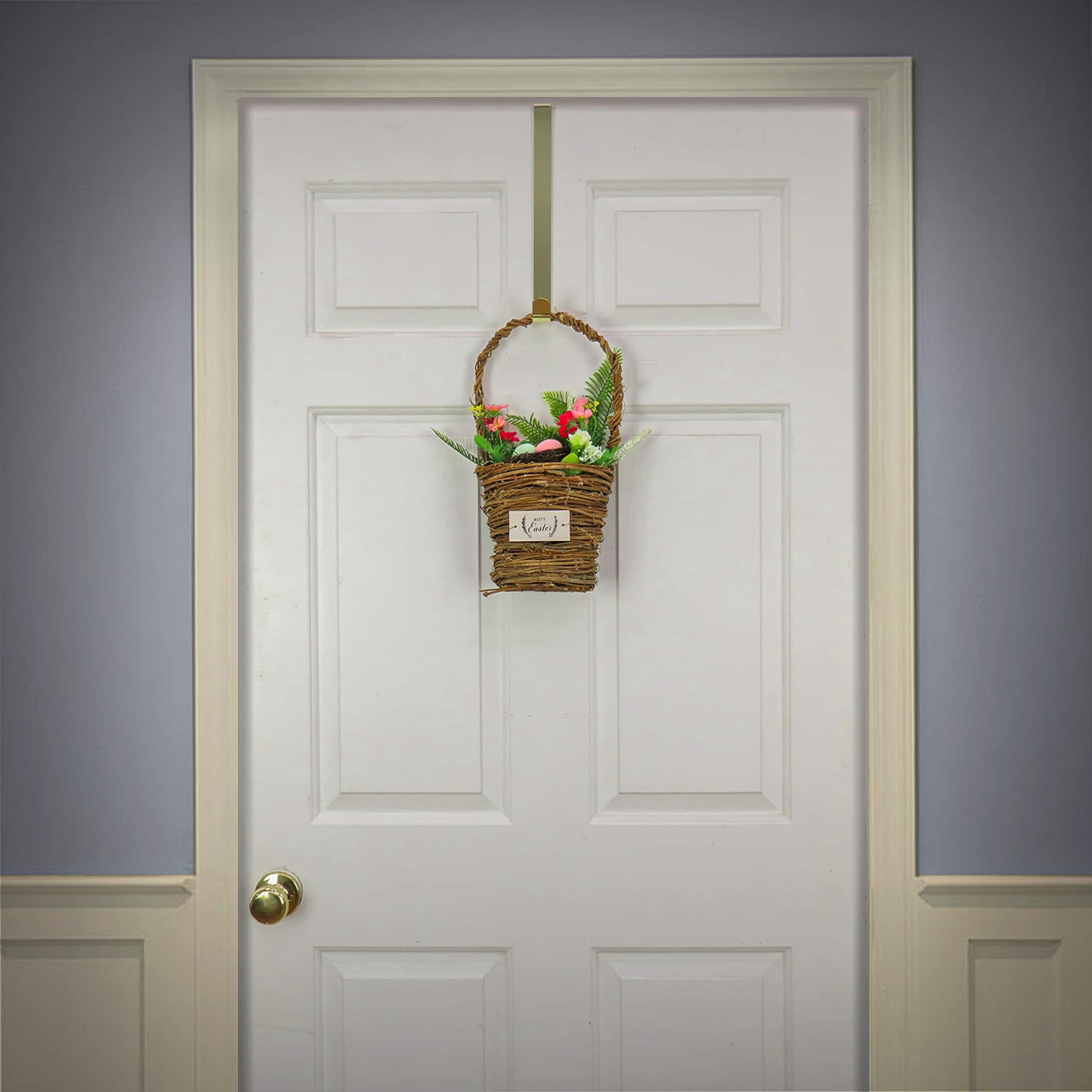 15&#x22; Easter Floral Wall Basket