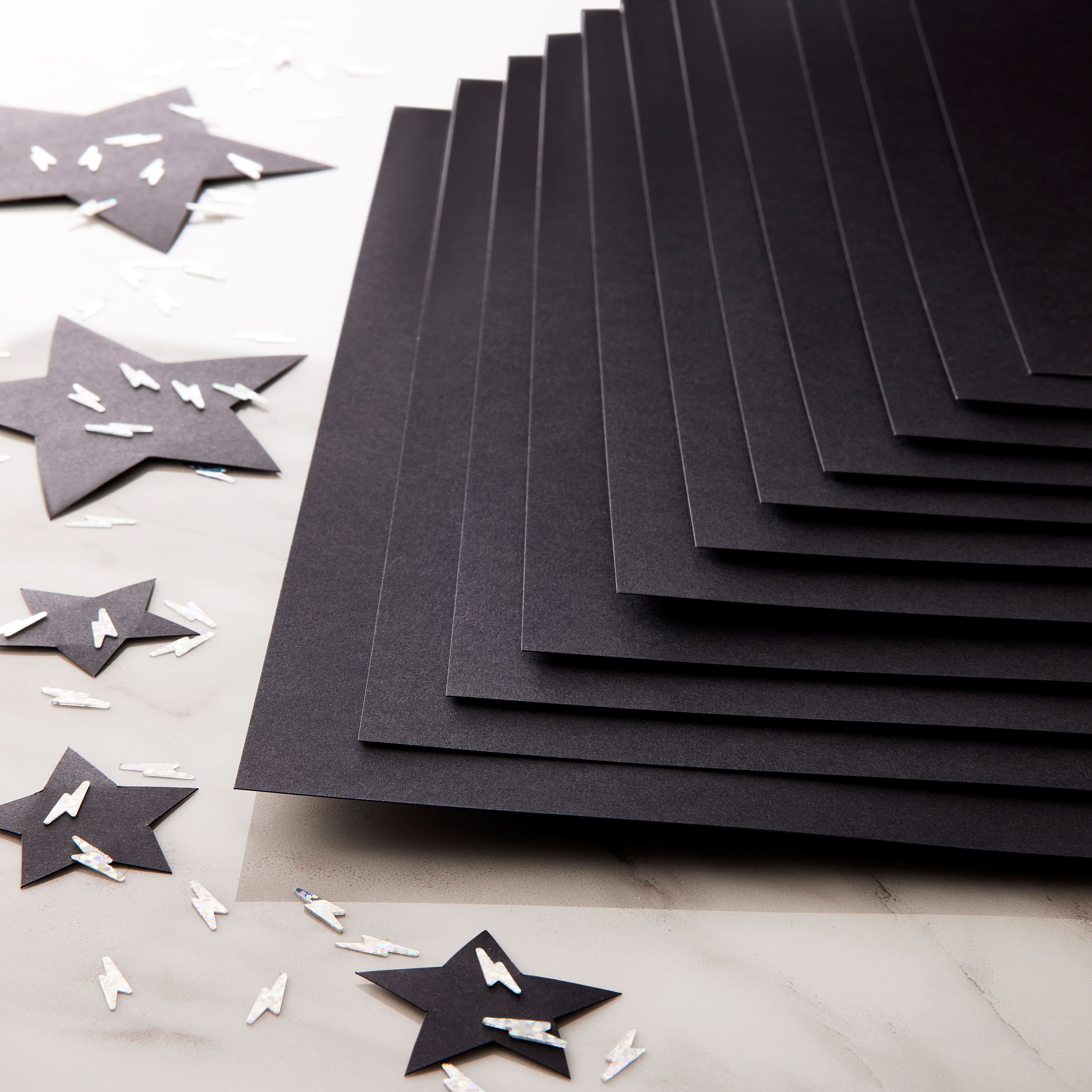 Black Solid 12x12 Cardstock Paper Pack (10/pk) - Creative Memories