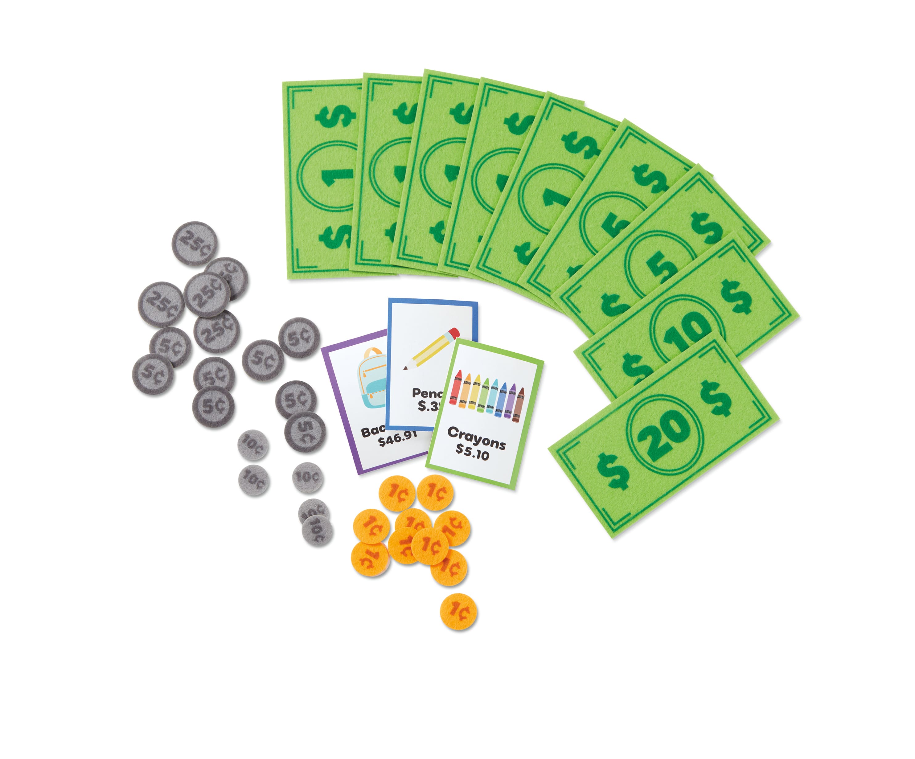 Class Rules! Math Felt Play Money Activity Set by B2C&#x2122;