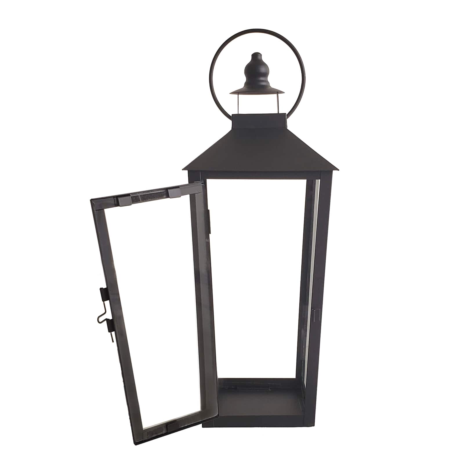 15.7" Black Metal Lantern by Ashland®