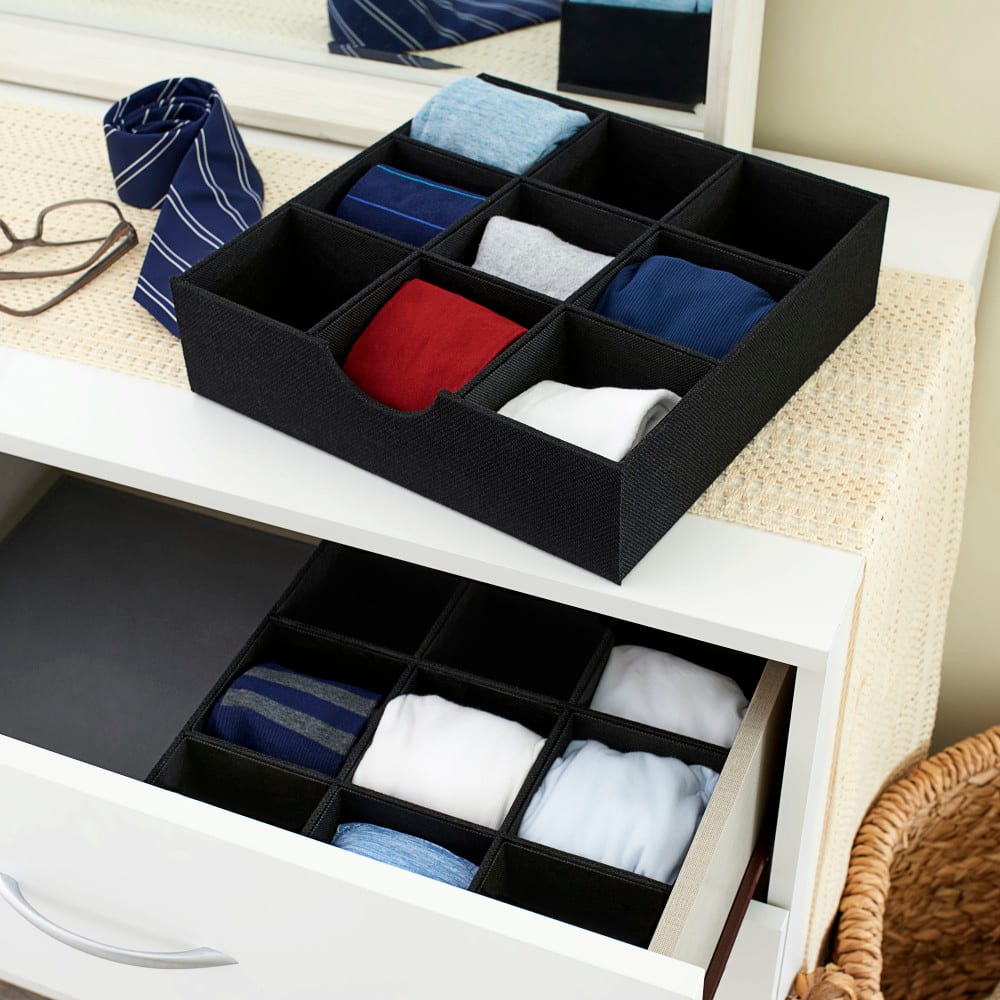 Household Essentials 9-Compartment Drawer Organizers, 2ct.