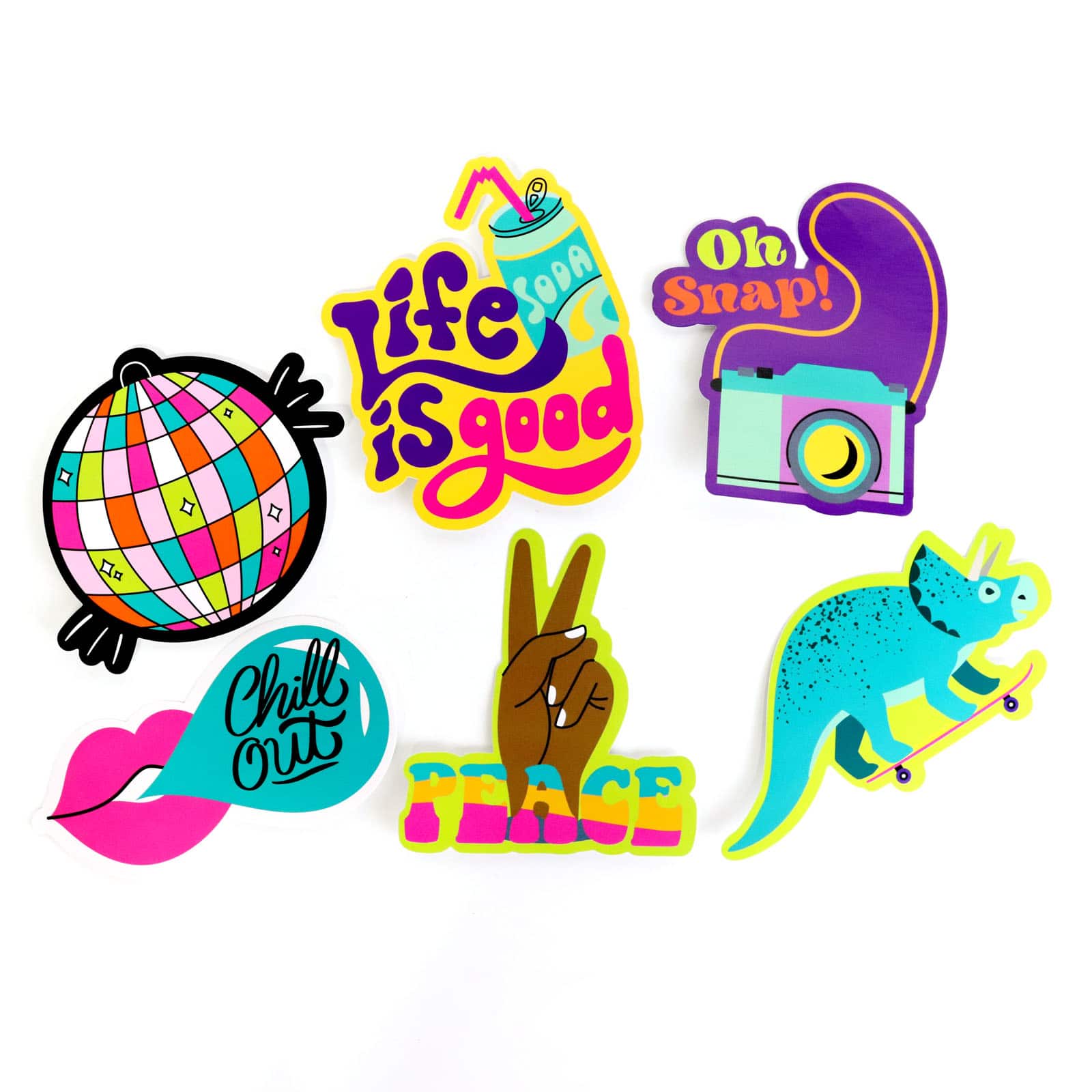 Groovy Dino Vinyl Die Cut Stickers by Recollections&#x2122;