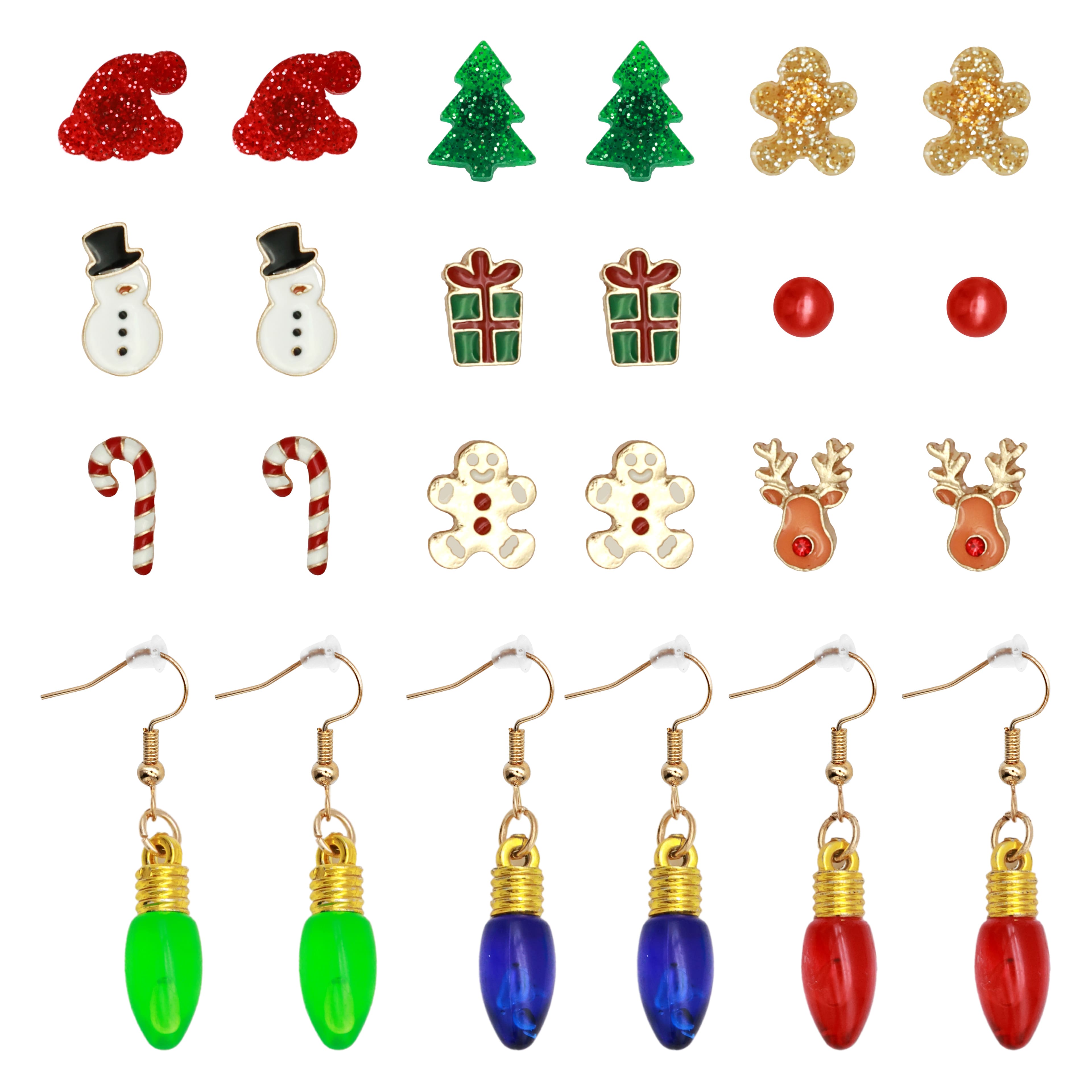 Christmas Bulbs Earring Set by Celebrate It&#x2122;