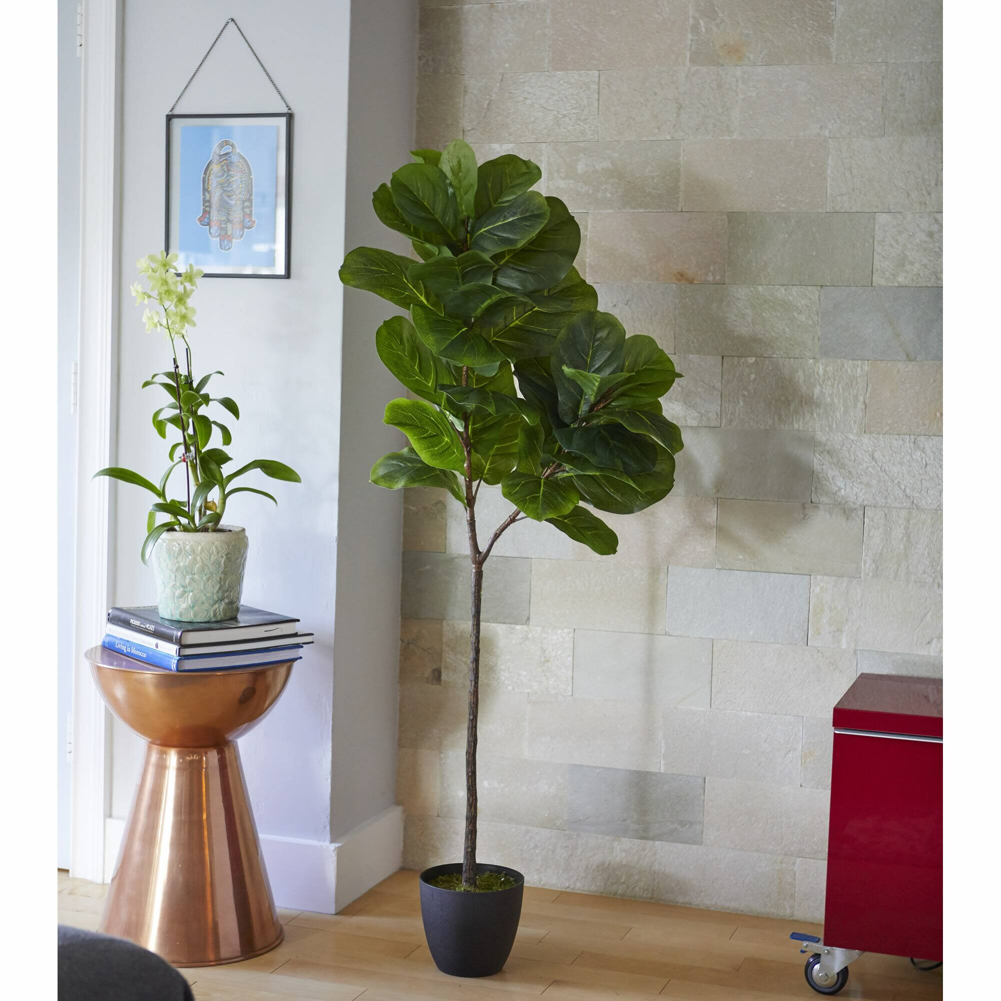 5ft. Potted Real Touch Fiddle Leaf Artificial Tree
