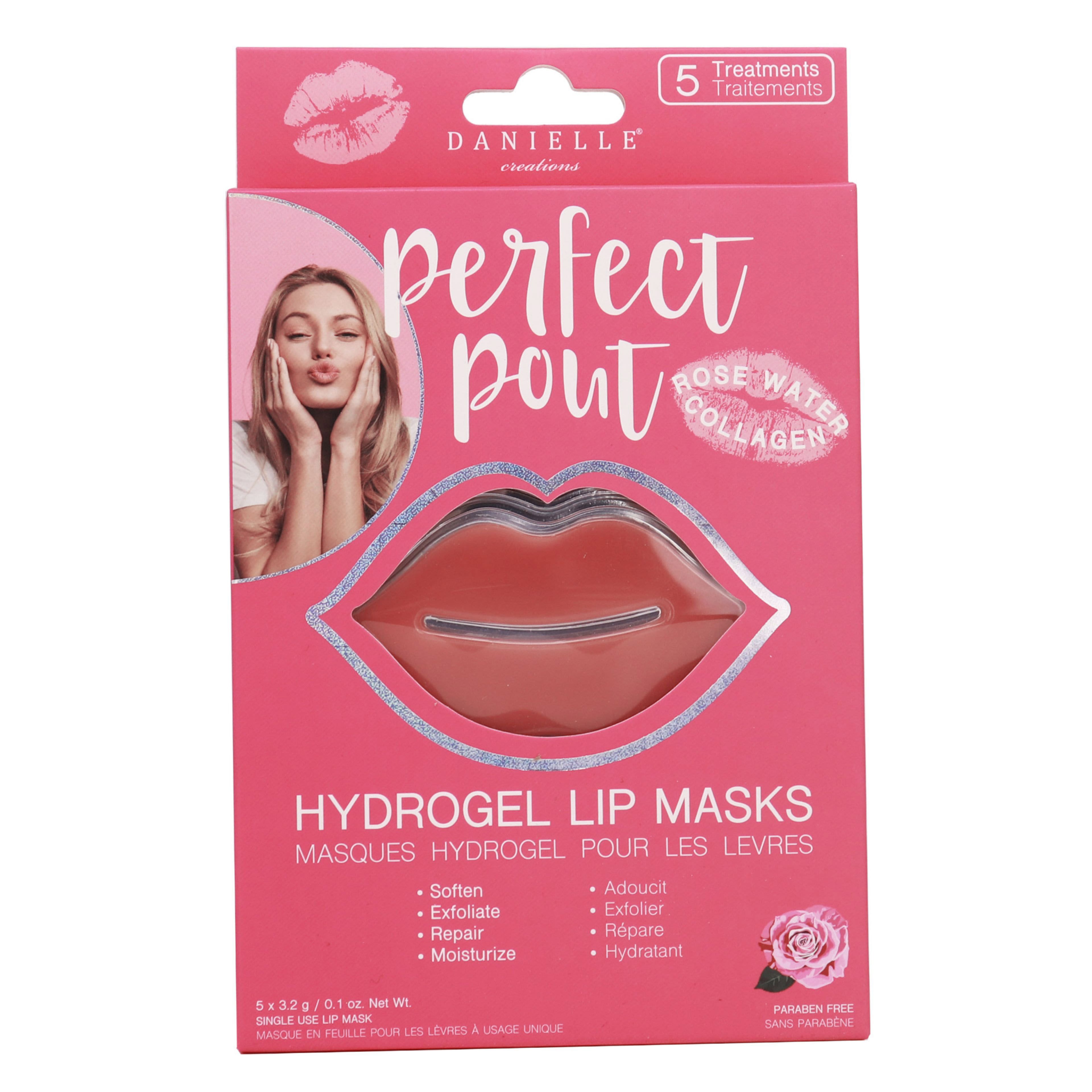 Danielle&#xAE; Perfect Pout Rose Water Hydrogel Lip Masks, 5ct.