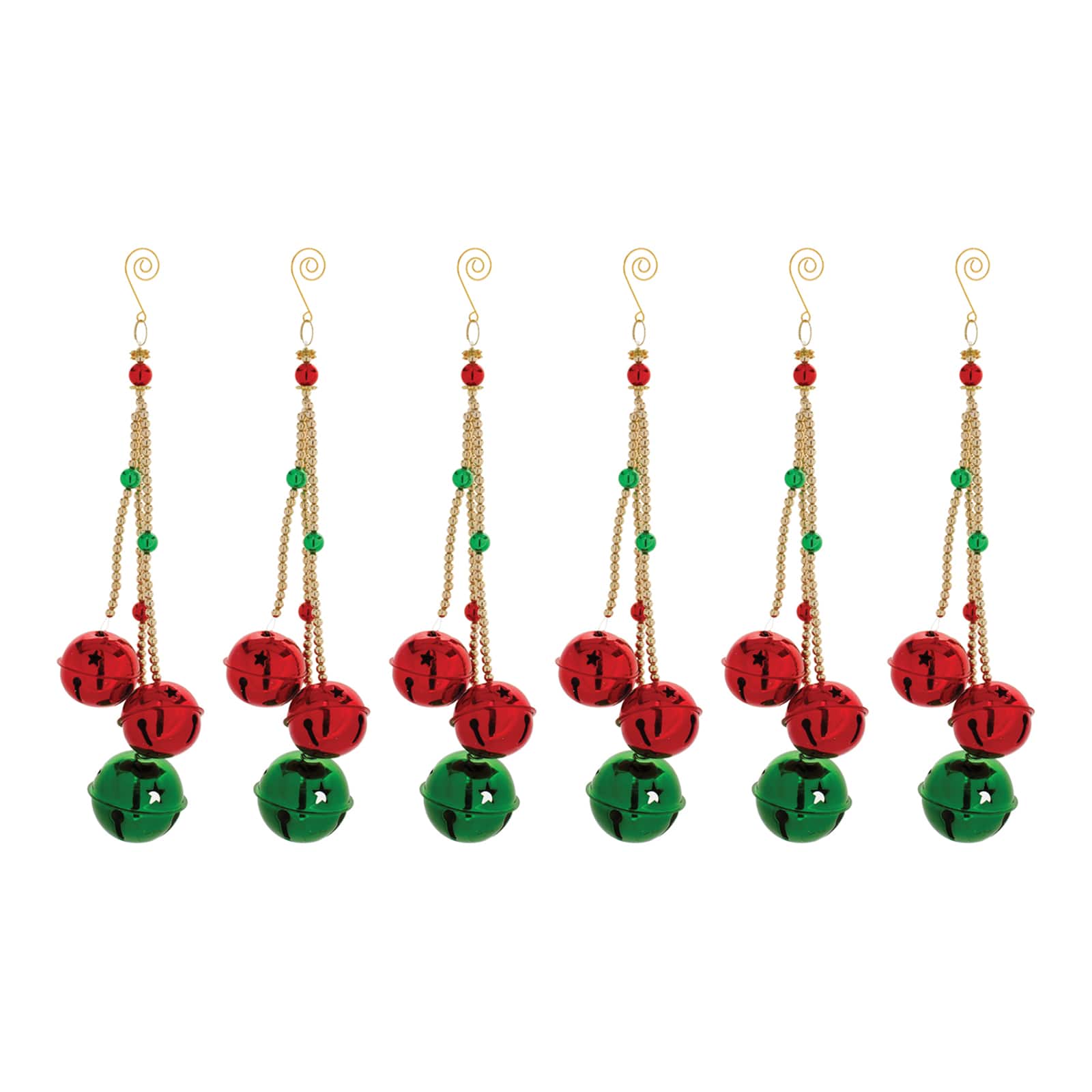 6ct. Sleigh Bell Drop Ornaments