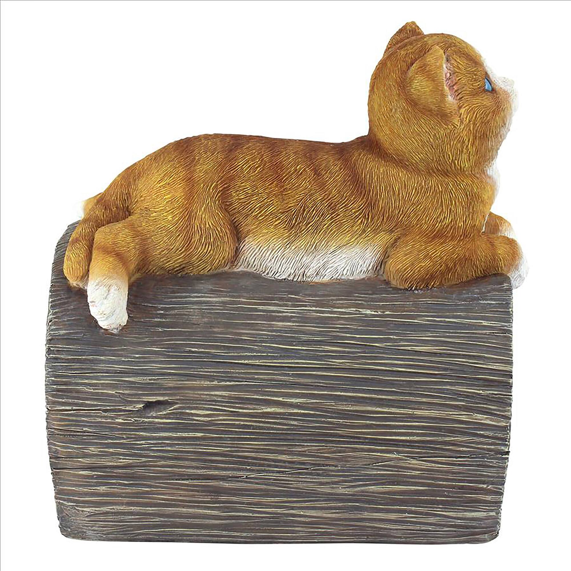 Design Toscano 8&#x22; Kitty Cat Gutter Guardian Downspout Statue