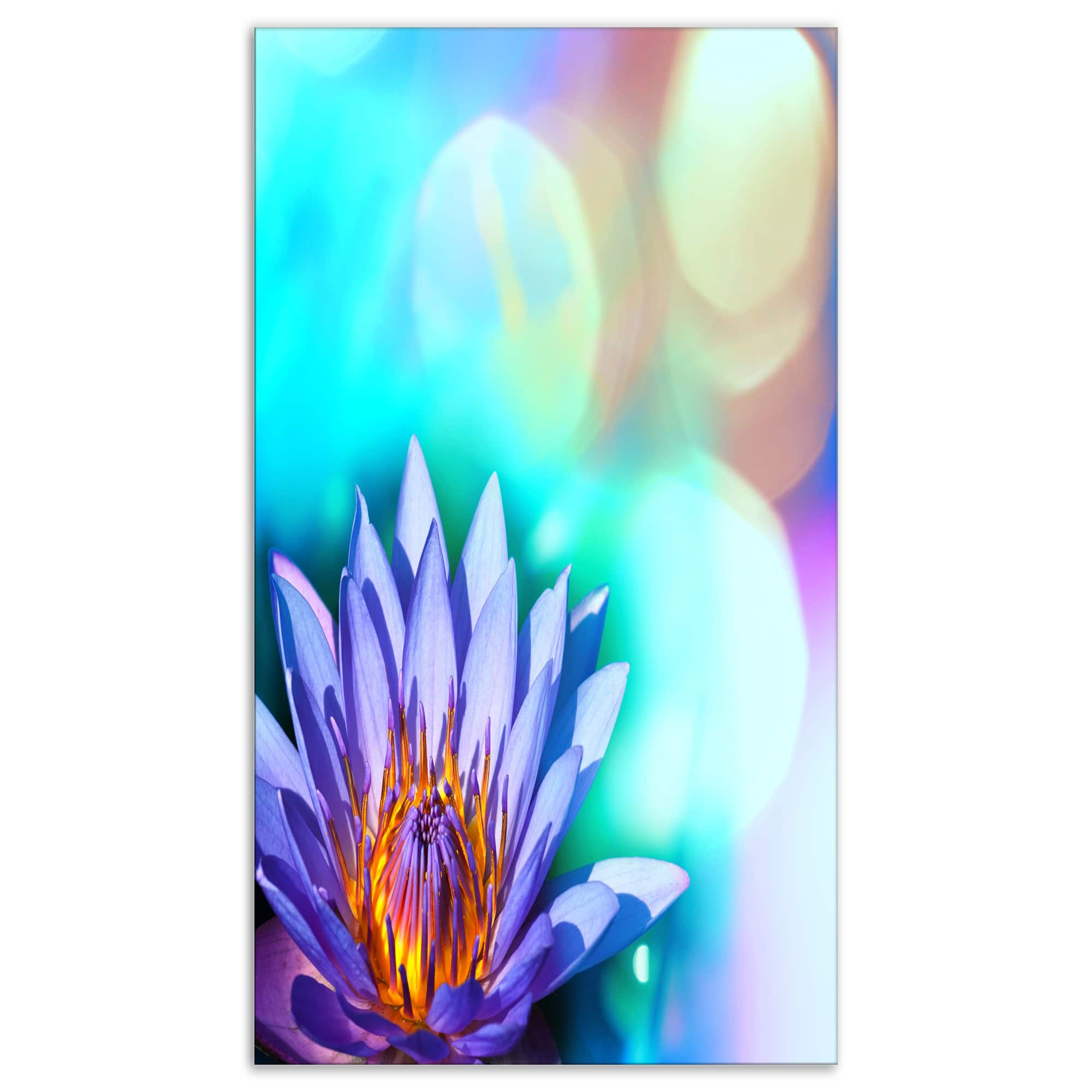 Designart - Blossoming Purple Lotus Flower - Floral Art Canvas Print