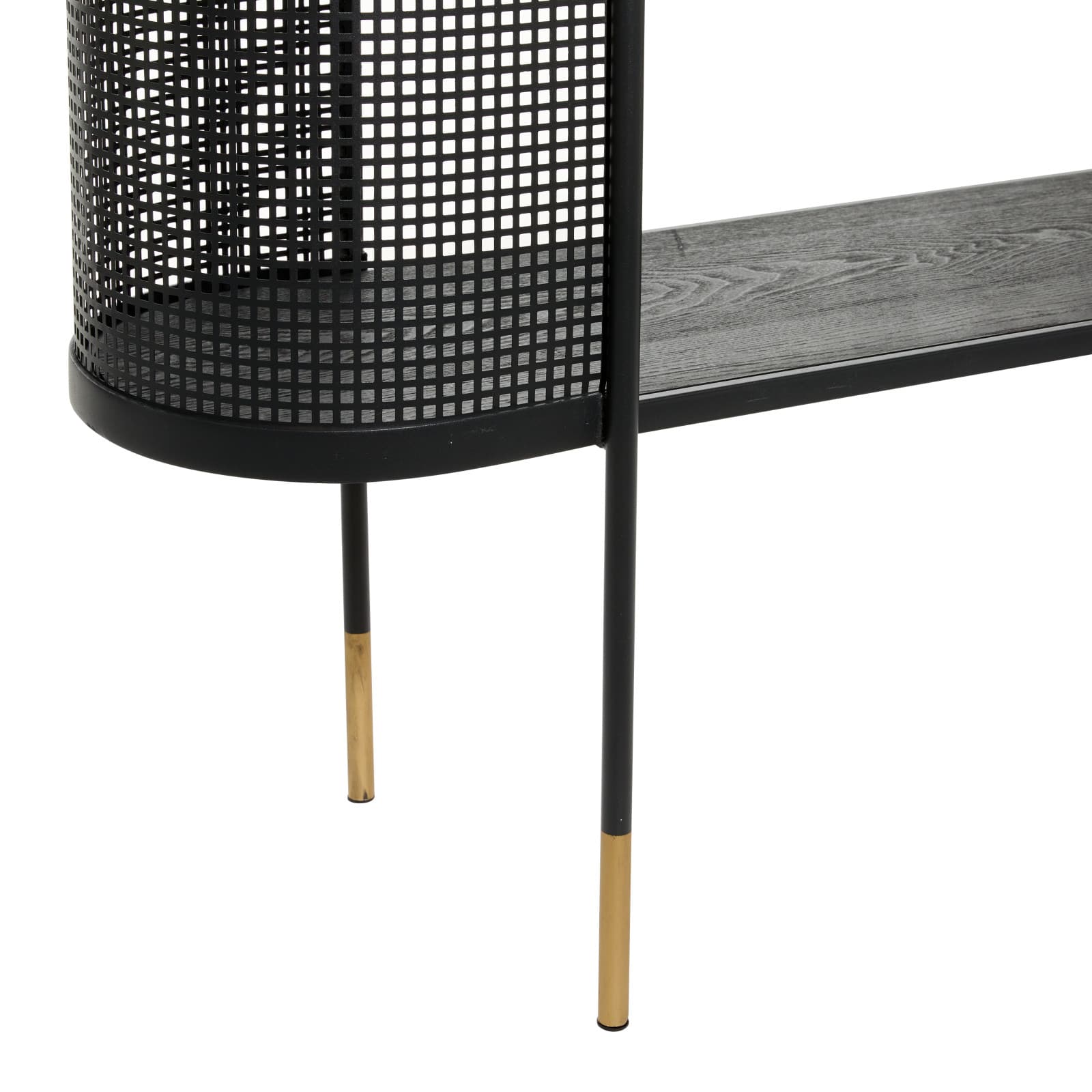 Black Contemporary Metal Console Table, 32&#x22; x 47&#x22;