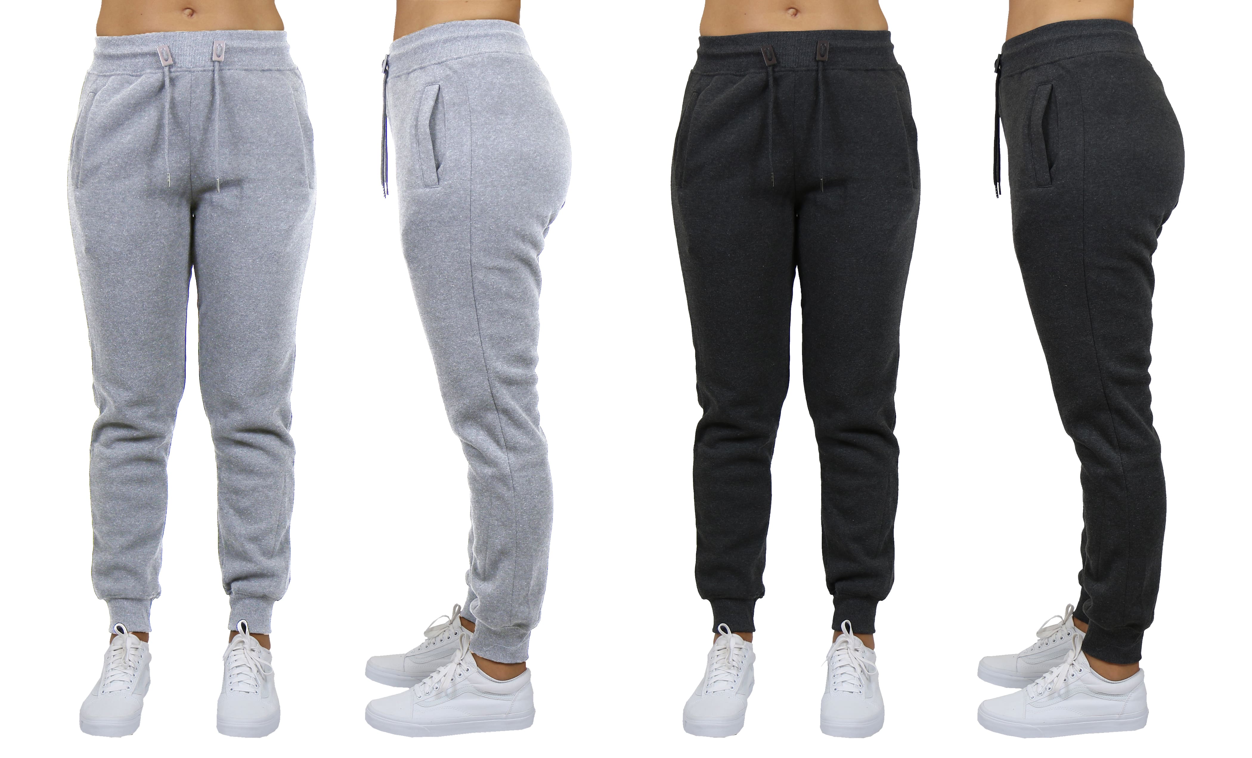 Galaxy by Harvic Women's Relaxed Fit Fleece-Lined Jogger Sweatpants 2 Pack