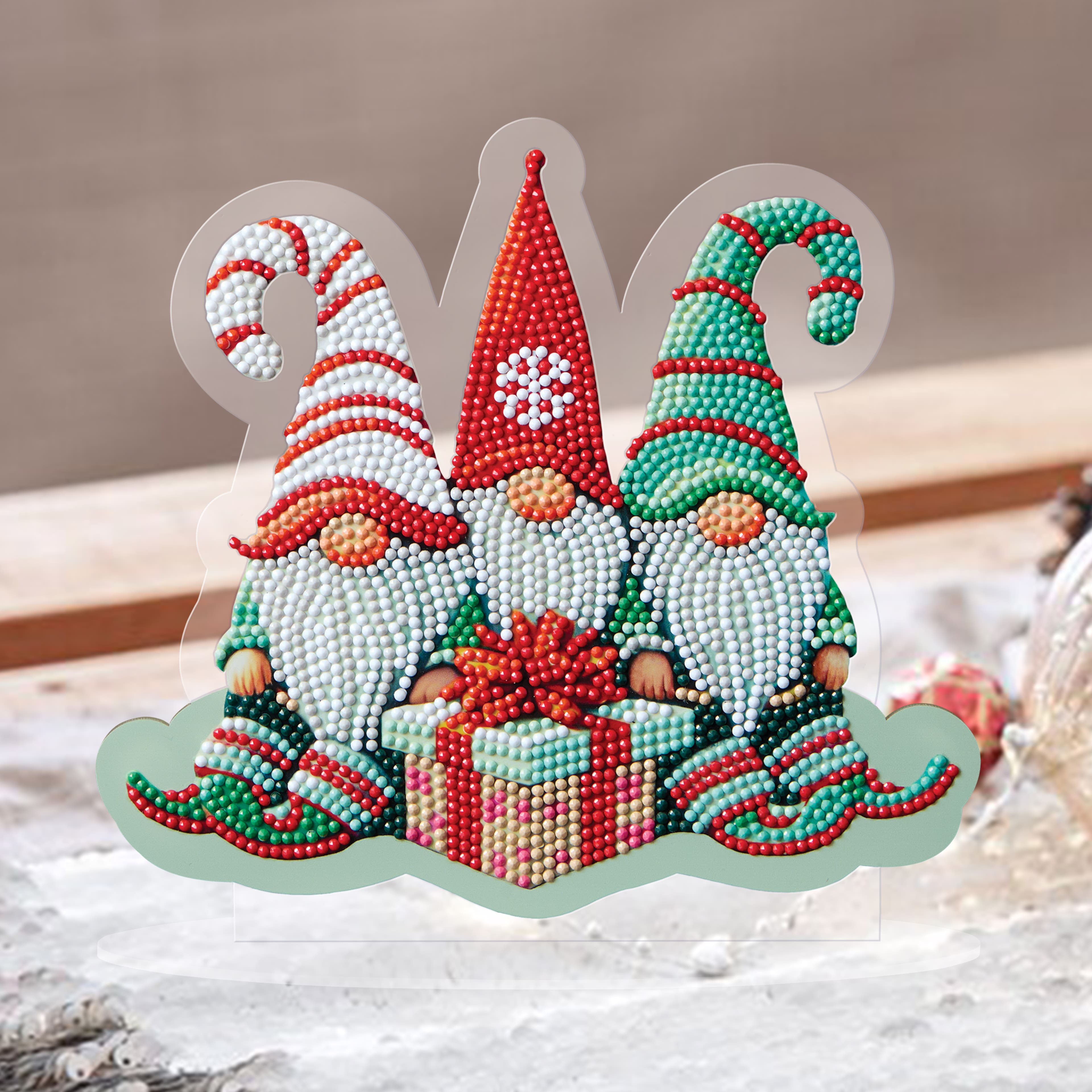 8&#x22; x 7.5&#x22; Gnome Diamond Art Table Topper Kit by Make Market&#xAE;