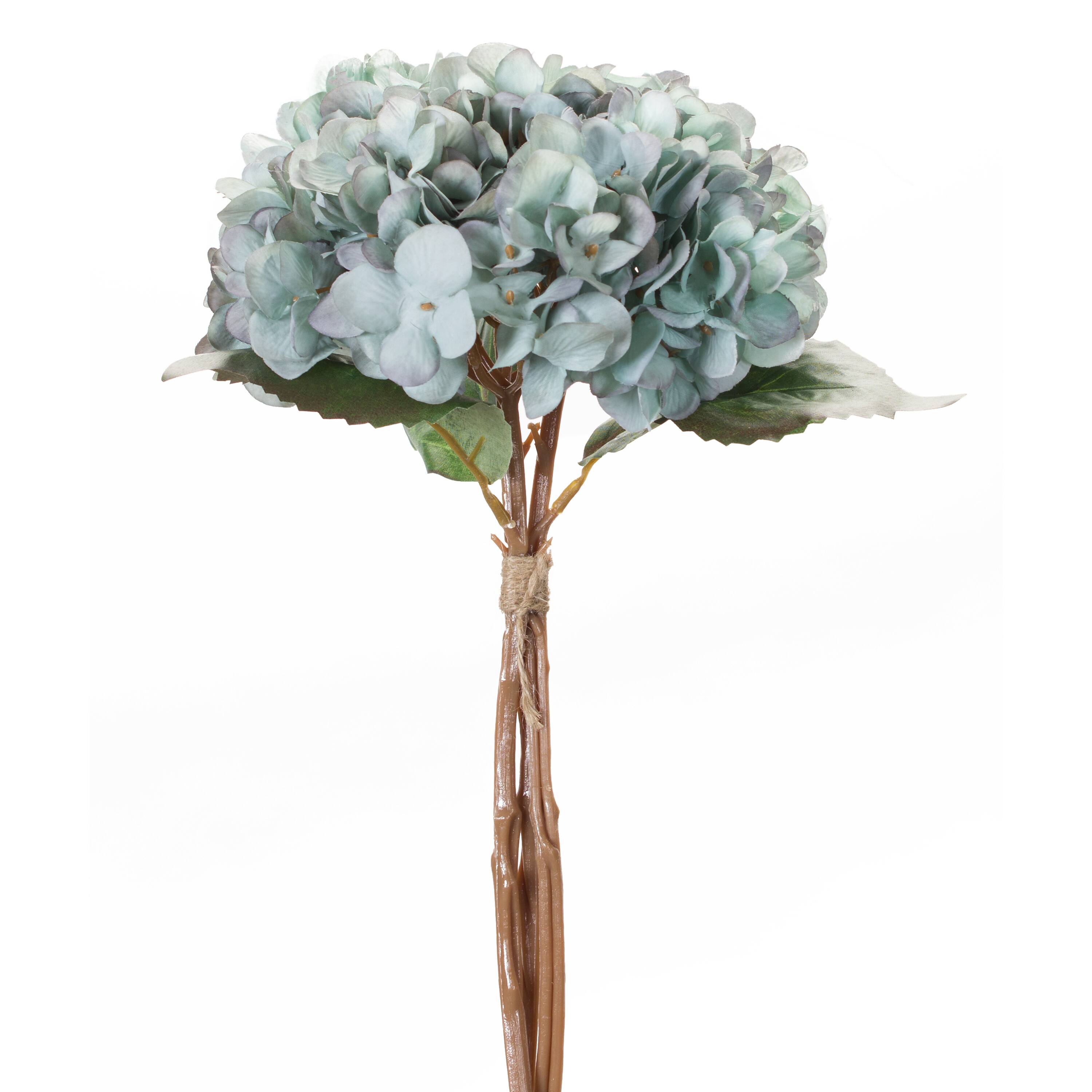 14.5&#x22; Soft Blue Hydrangea Floral Bundles, 12ct.
