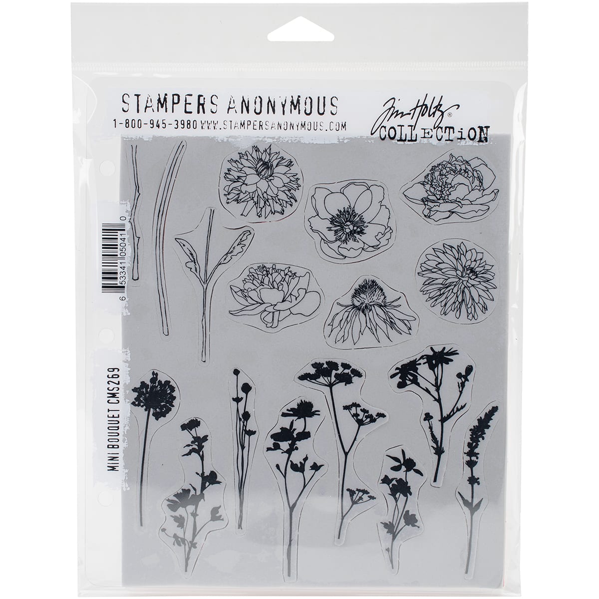 Stampers Anonymous Tim Holtz&#xAE; Mini Bouquet Cling Stamps