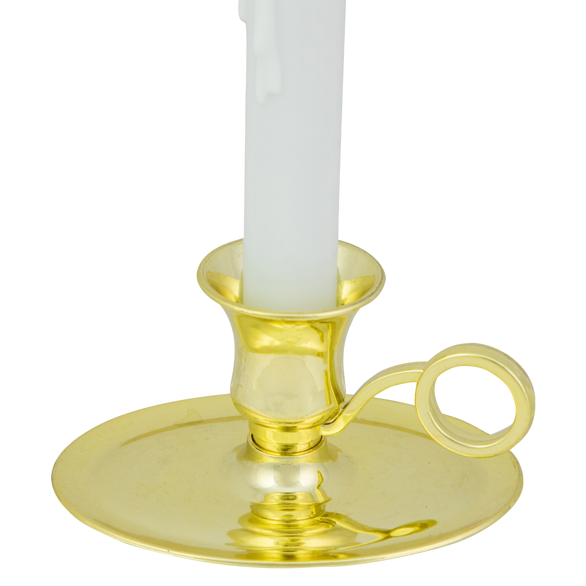 LED Lighted Window Candle with Oval Handle Base - 8"