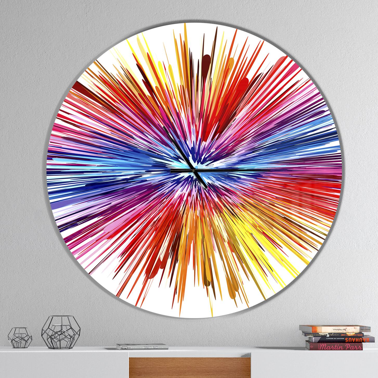 Designart &#x27;Color Explosion Modern Wall Clock