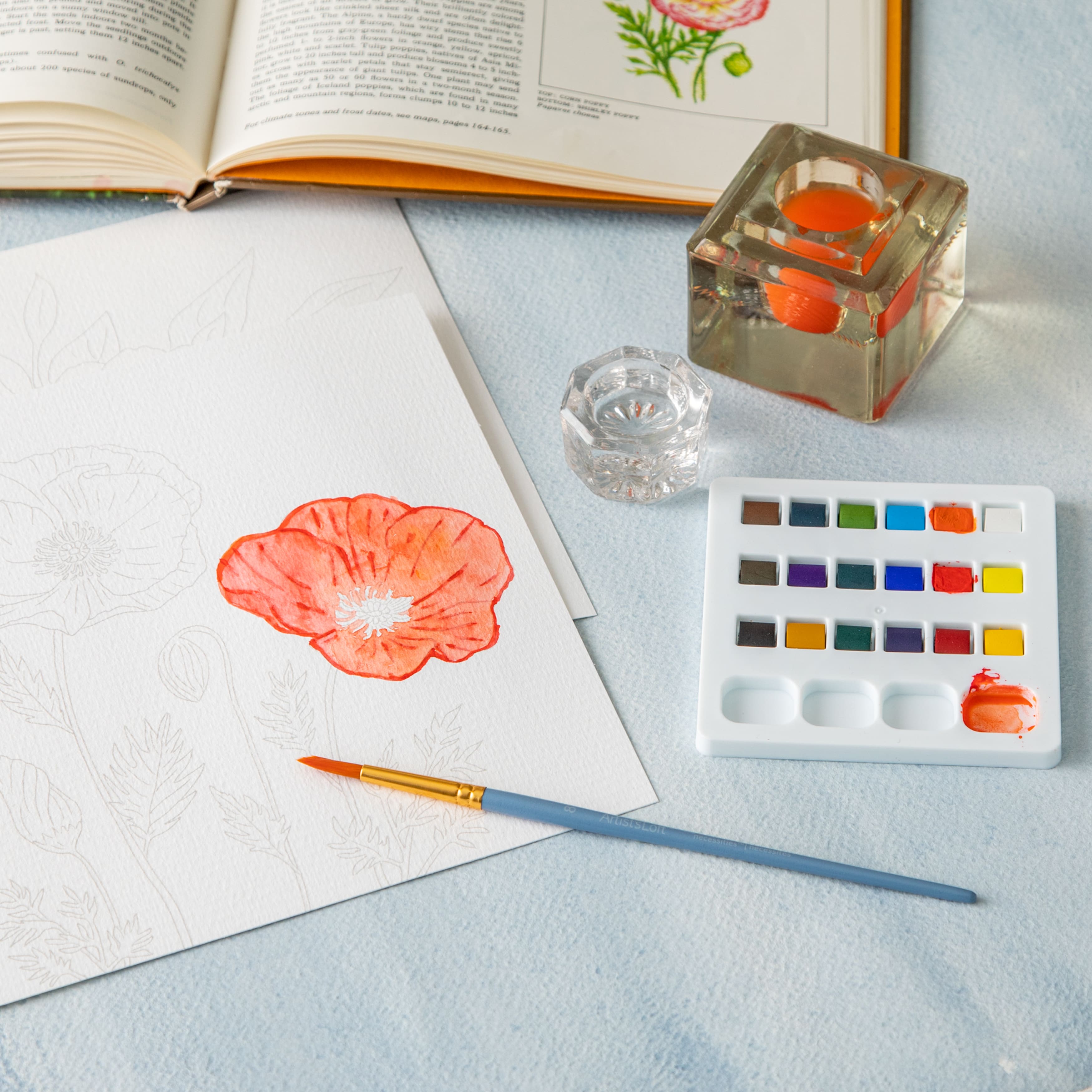 Florals 23 Piece Watercolor Painting Kit By Artist's Loft™ | Michaels