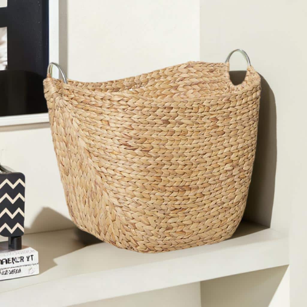 Large Brown Seagrass Contemporary Storage Basket