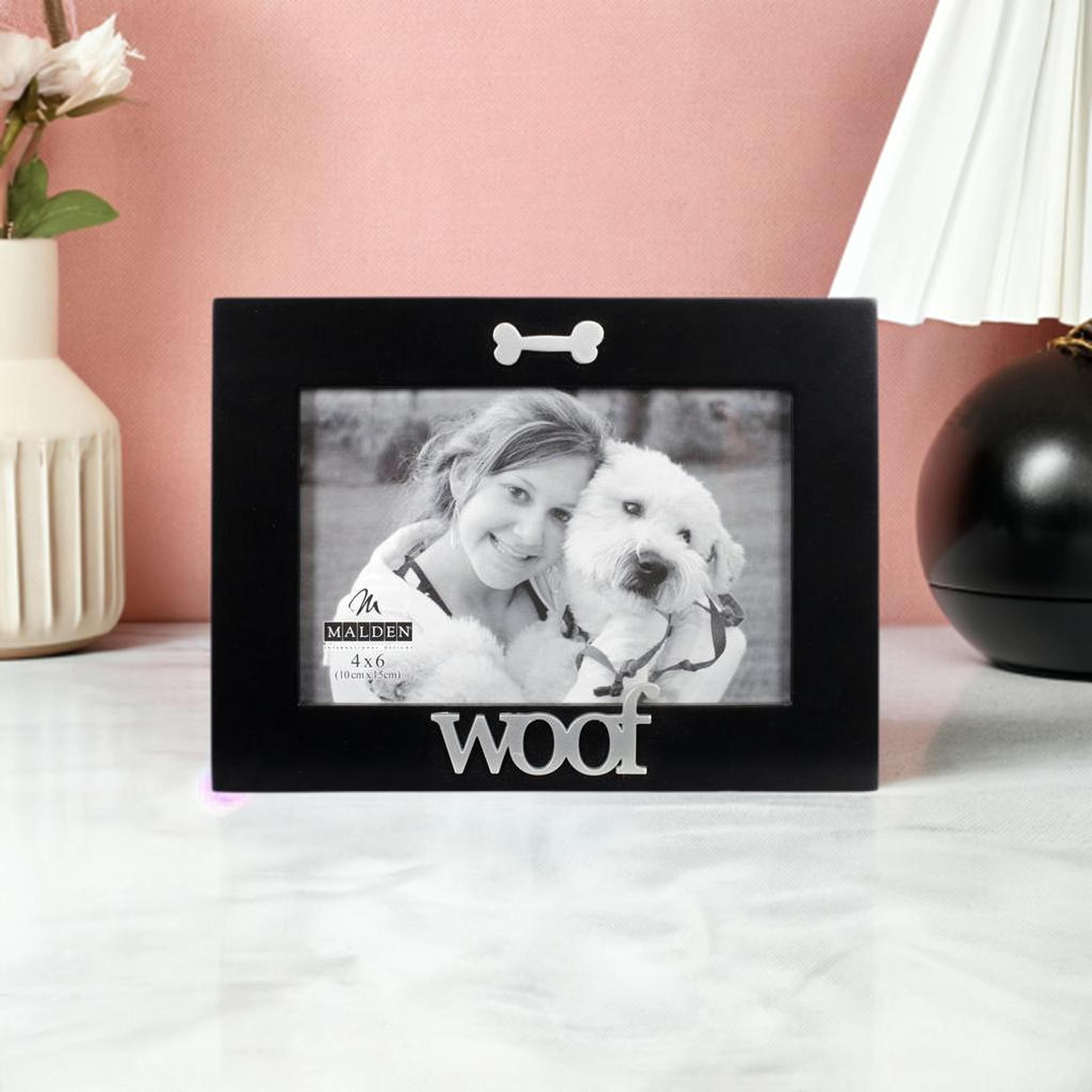 Malden International Designs Woof Expressions Black 4" x 6" Frame