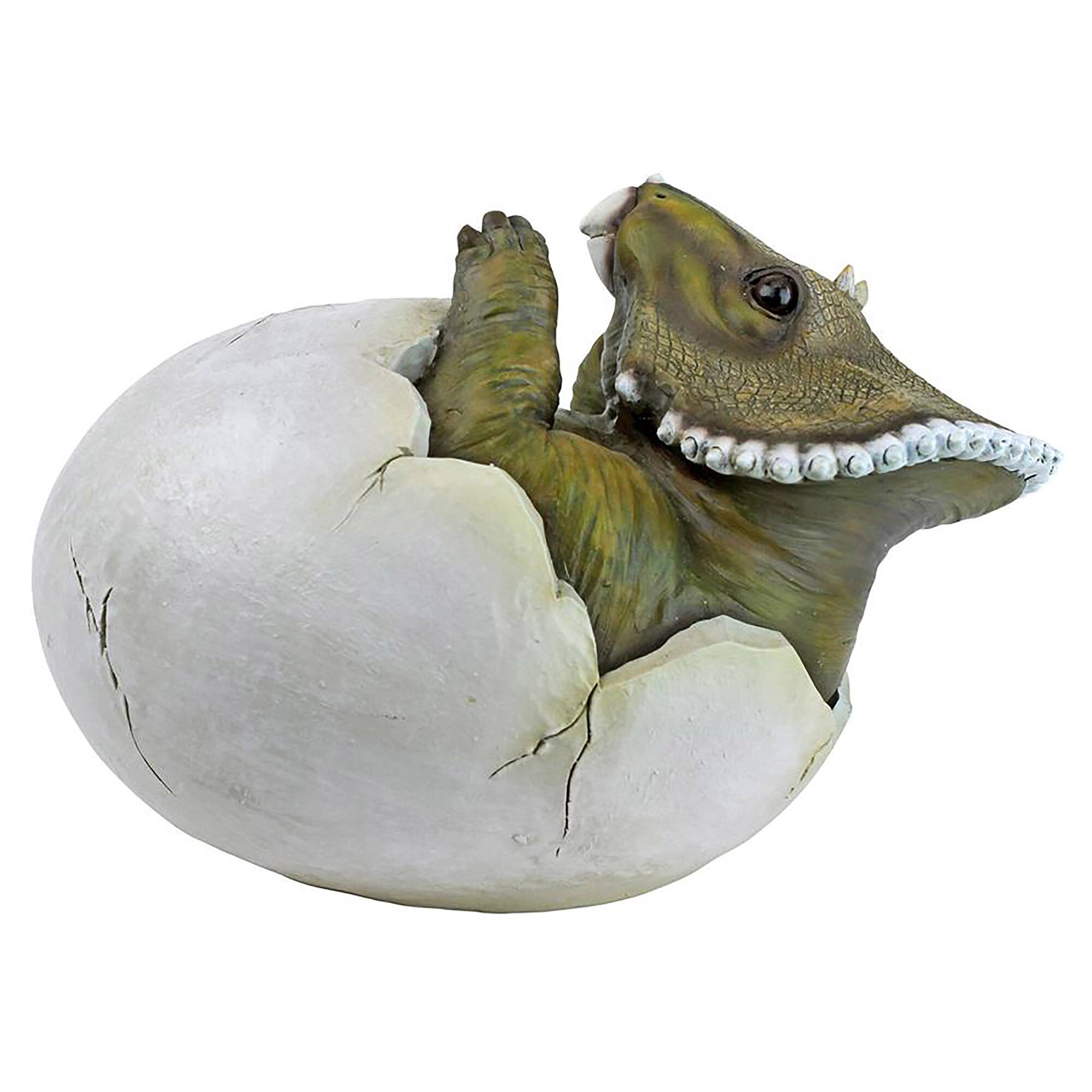 Design Toscano 8&#x22; Baby Triceratops Dino Egg Statue