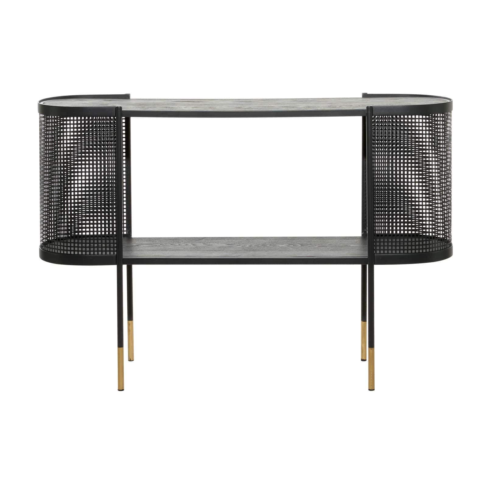 Black Contemporary Metal Console Table, 32&#x22; x 47&#x22;