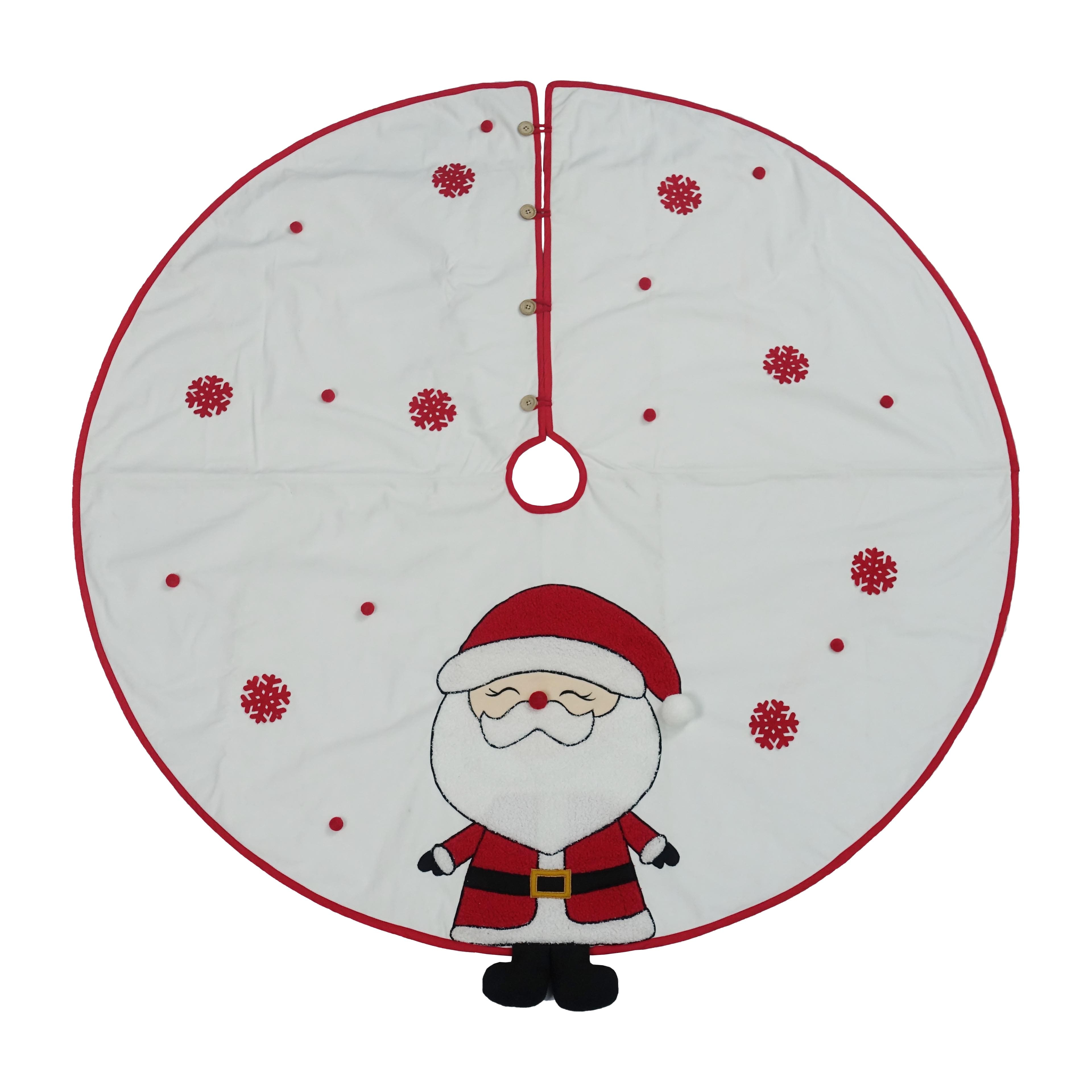 48&#x22; Santa &#x26; Red Snowflakes Tree Skirt by Ashland&#xAE;