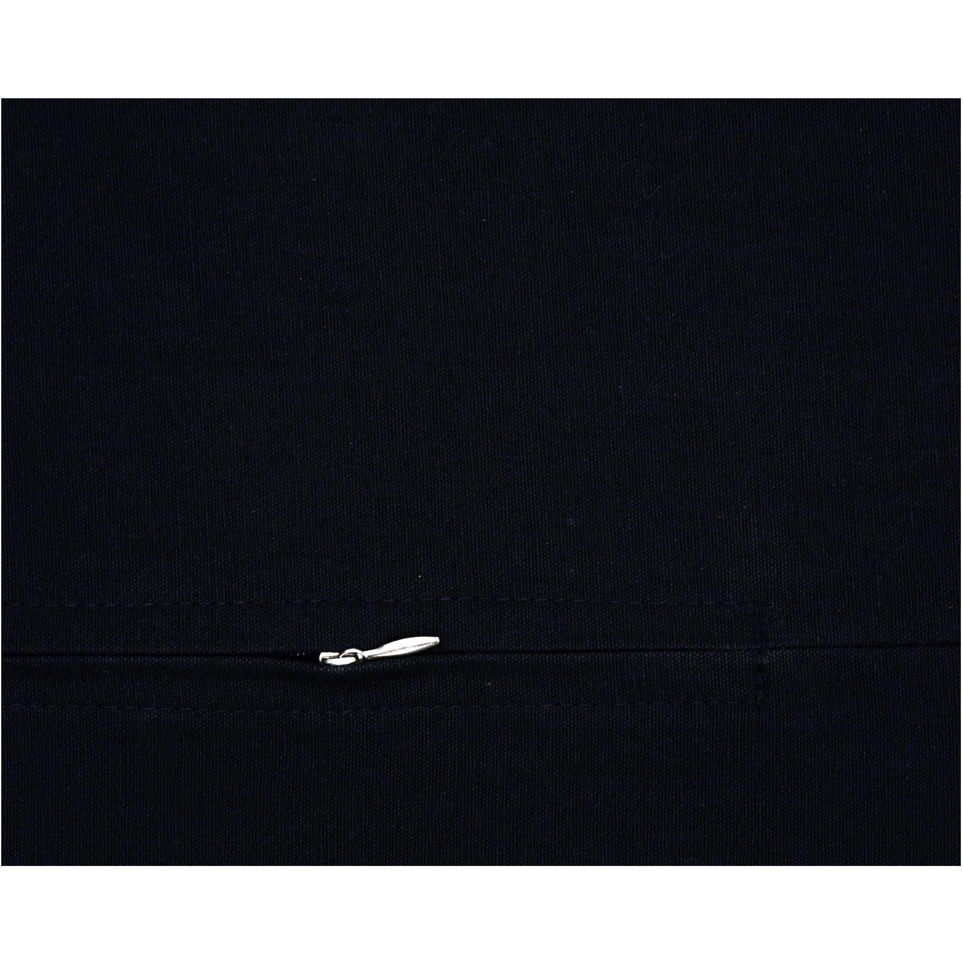 Thea Gouverneur Since 1959® 16" x 16" Black Pillow Back Panel with Zipper