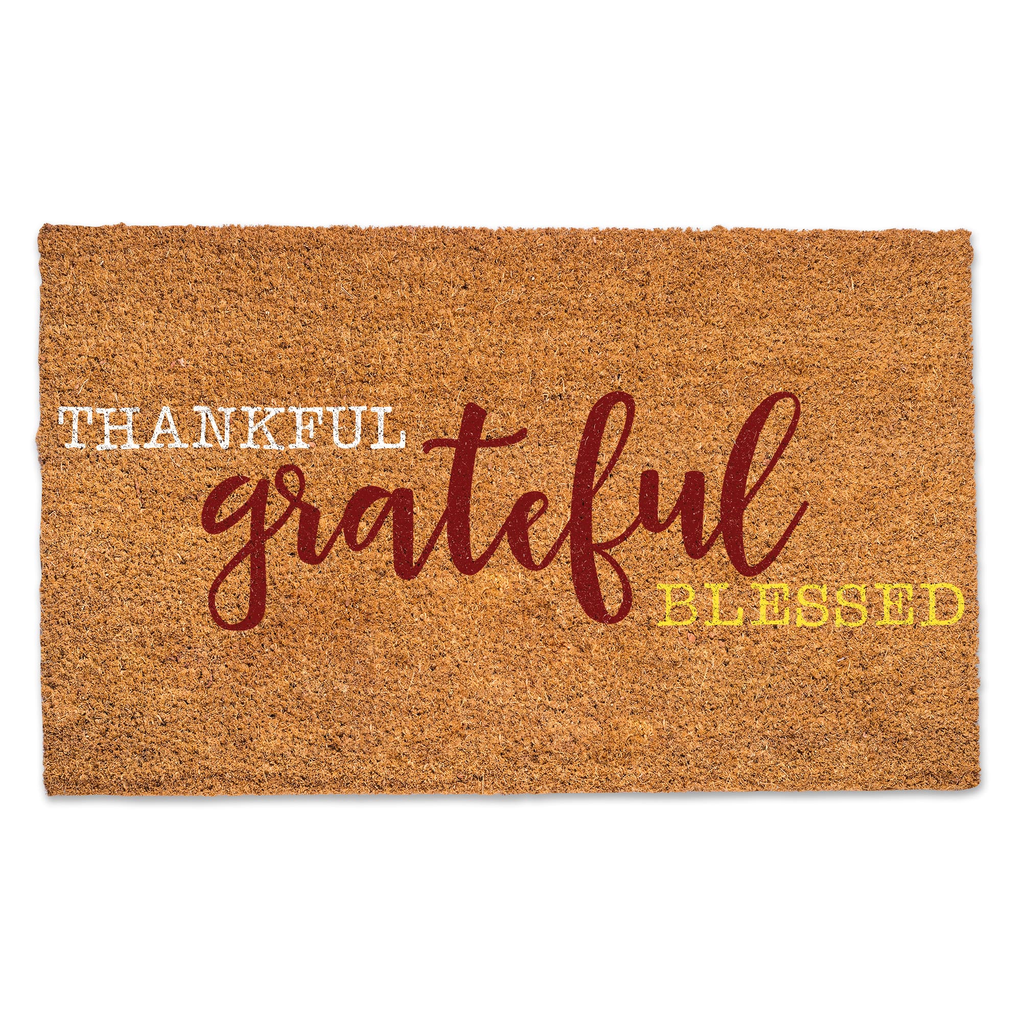 Thankful Grateful Blessed Doormat