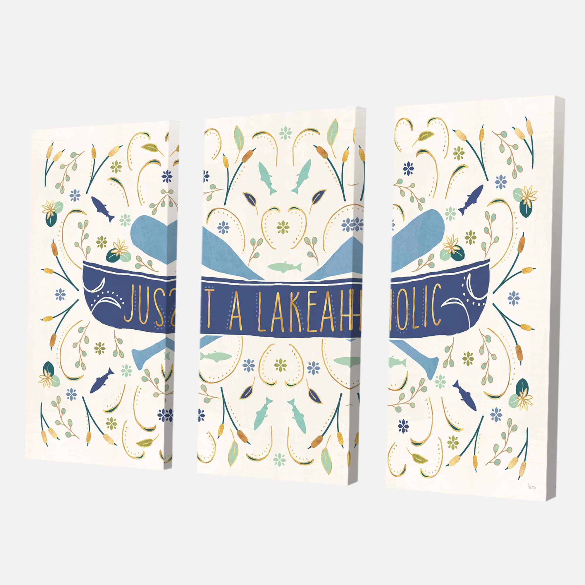 Designart - Just a Lakeaholic - Lake House Canvas Art