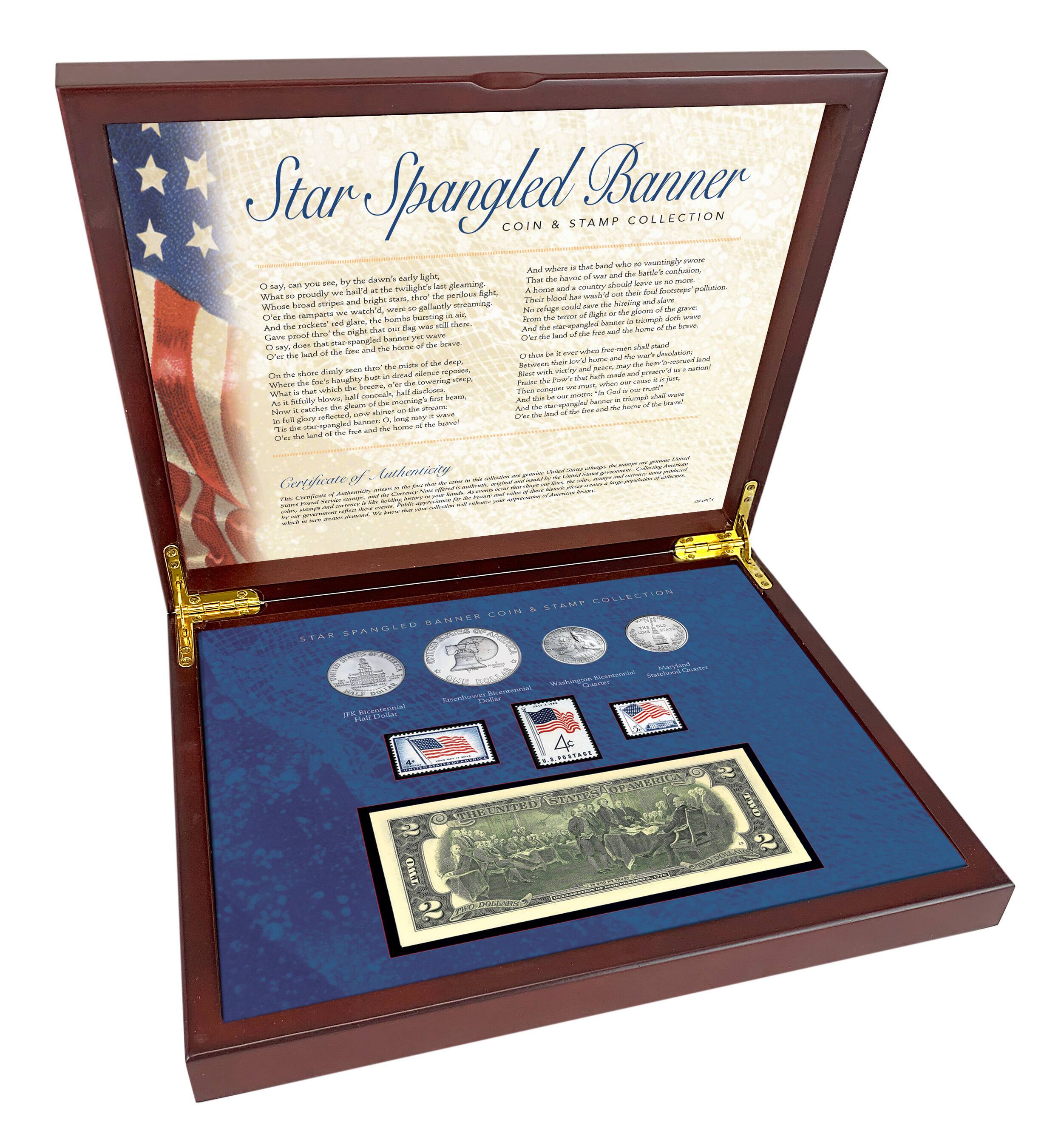 American Coin Treasures Star Spangled Coin &#x26; Stamp Box Set