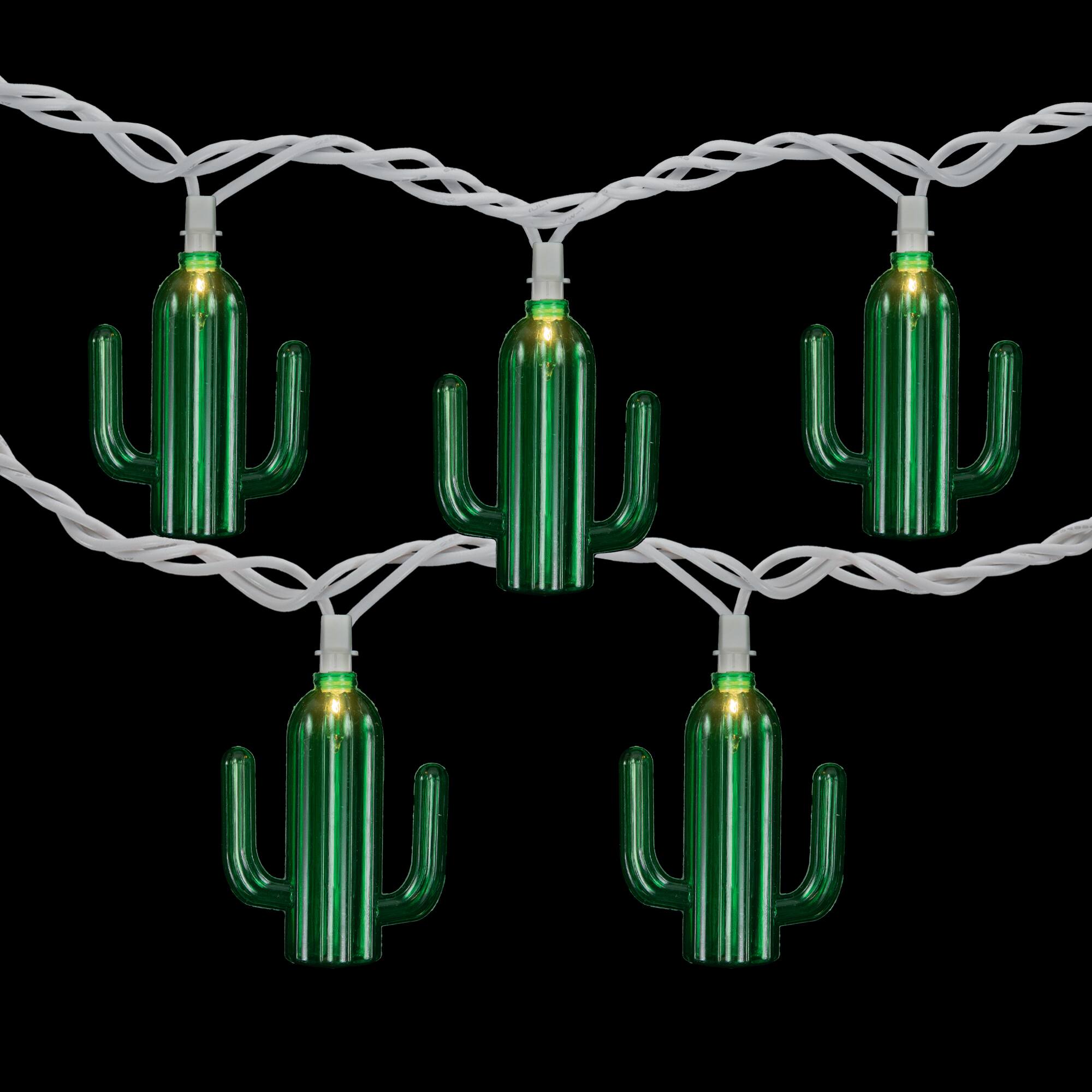 10ct. Green Cactus Patio String Light Set