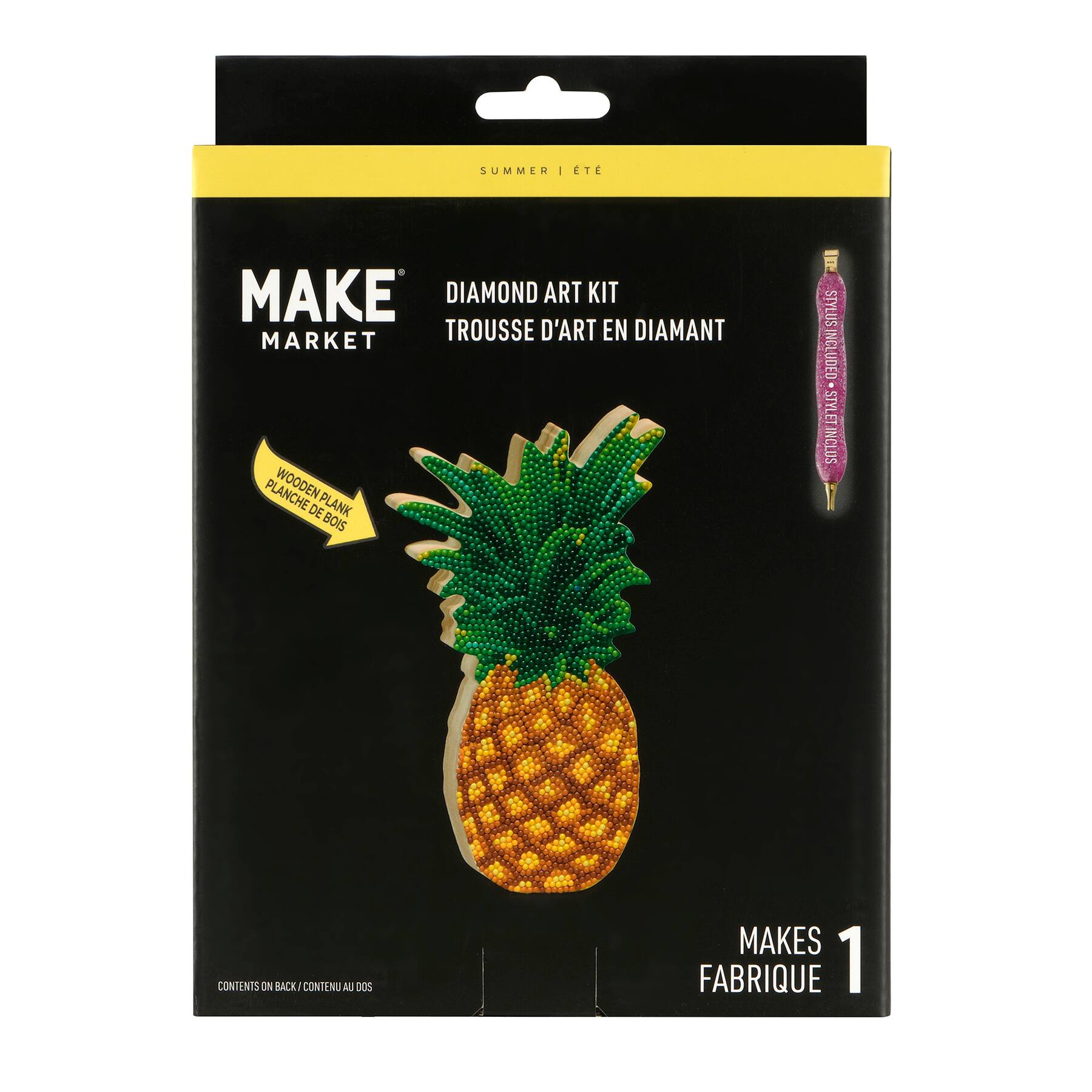 Pineapple Wood Block Diamond Art Kit by Make Market®
