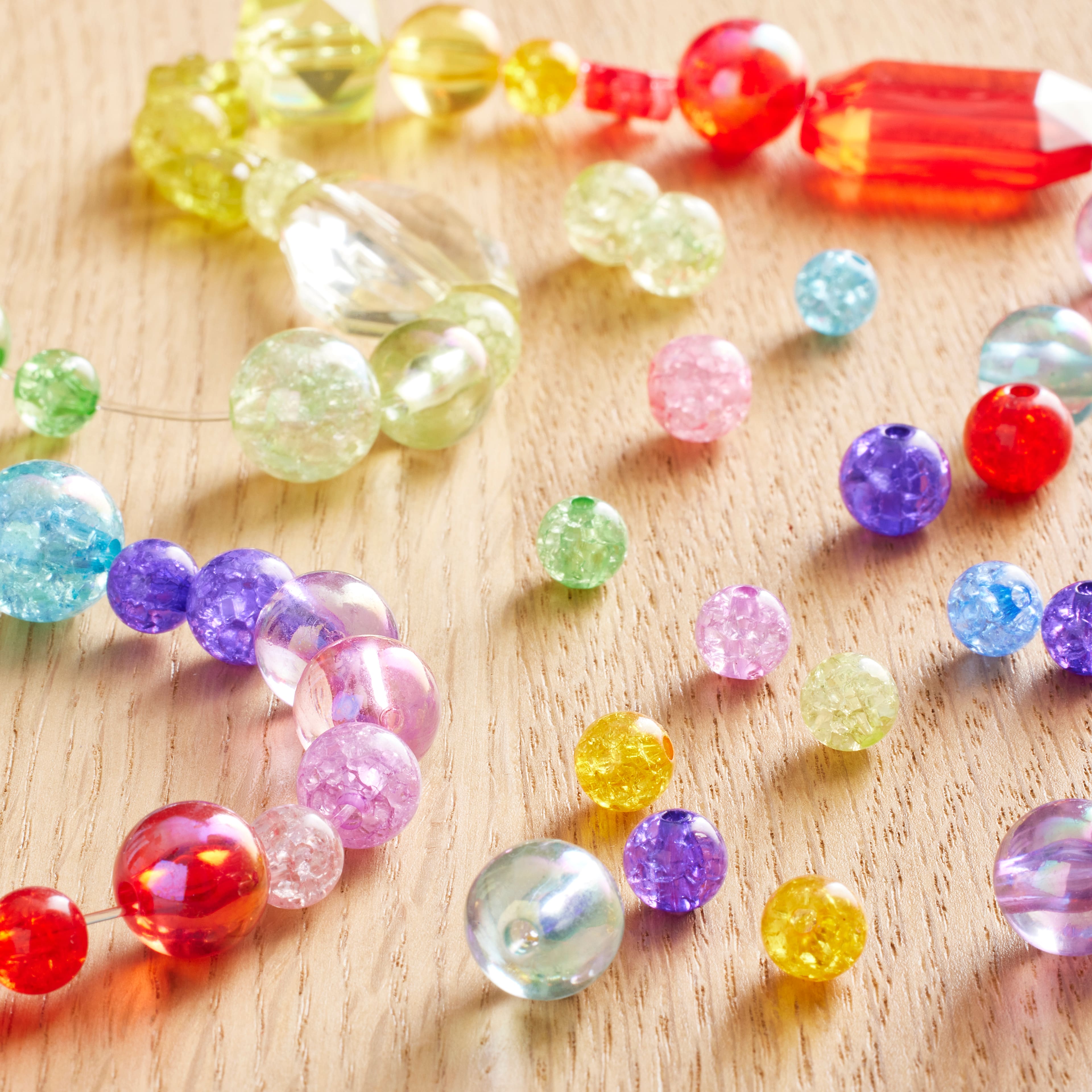 1/2lb. Crackle Mix Round Beads by Creatology™