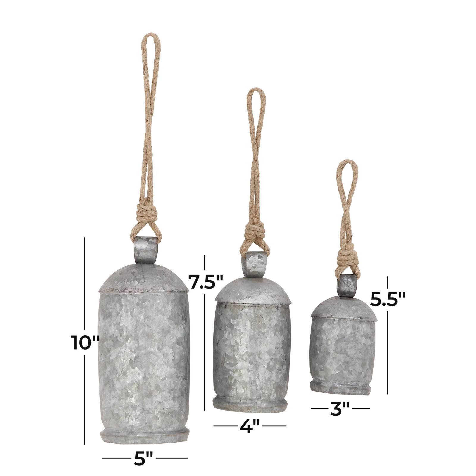 Silver Metal Rustic Windchime Set