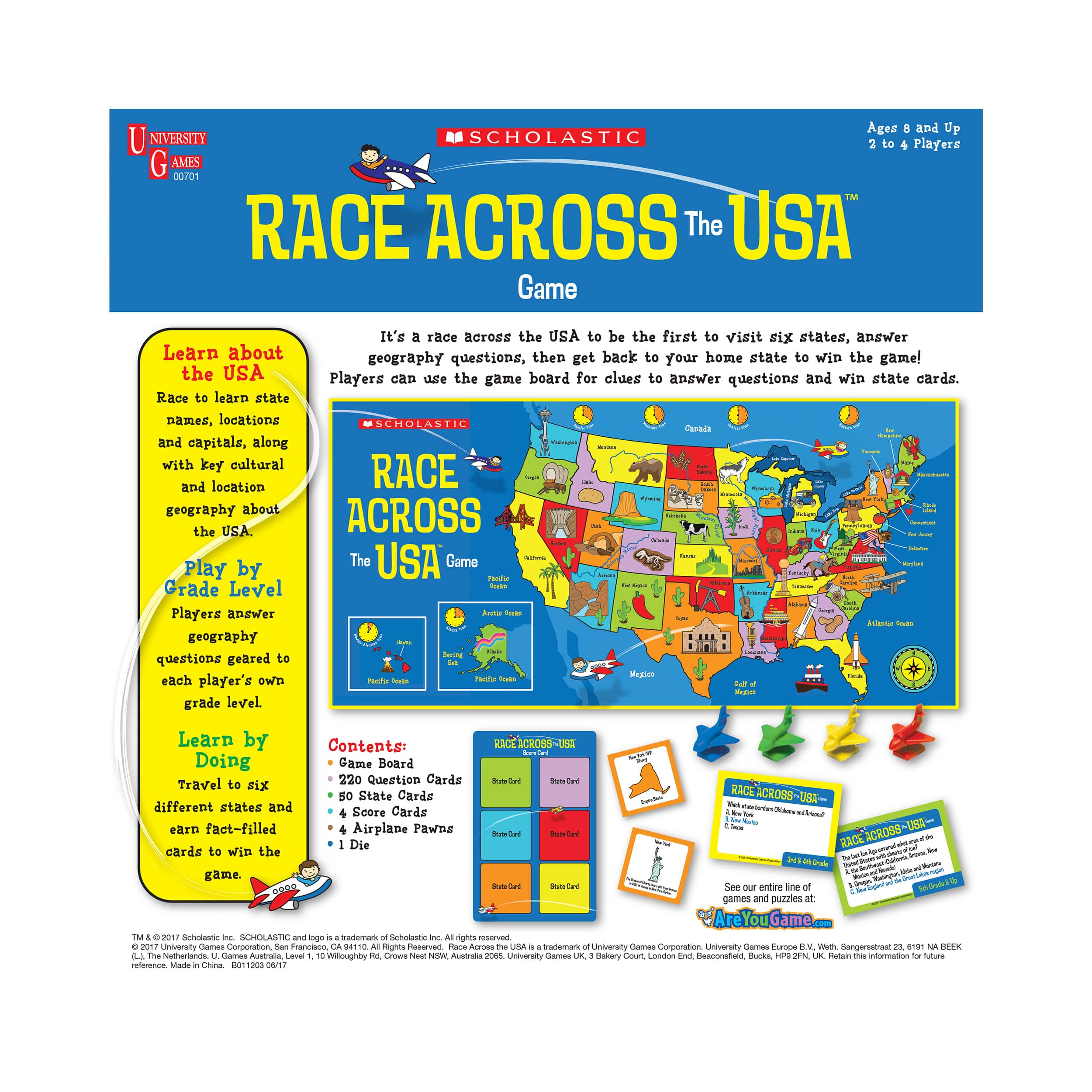 Scholastic Race Across the USA&#x2122; Game