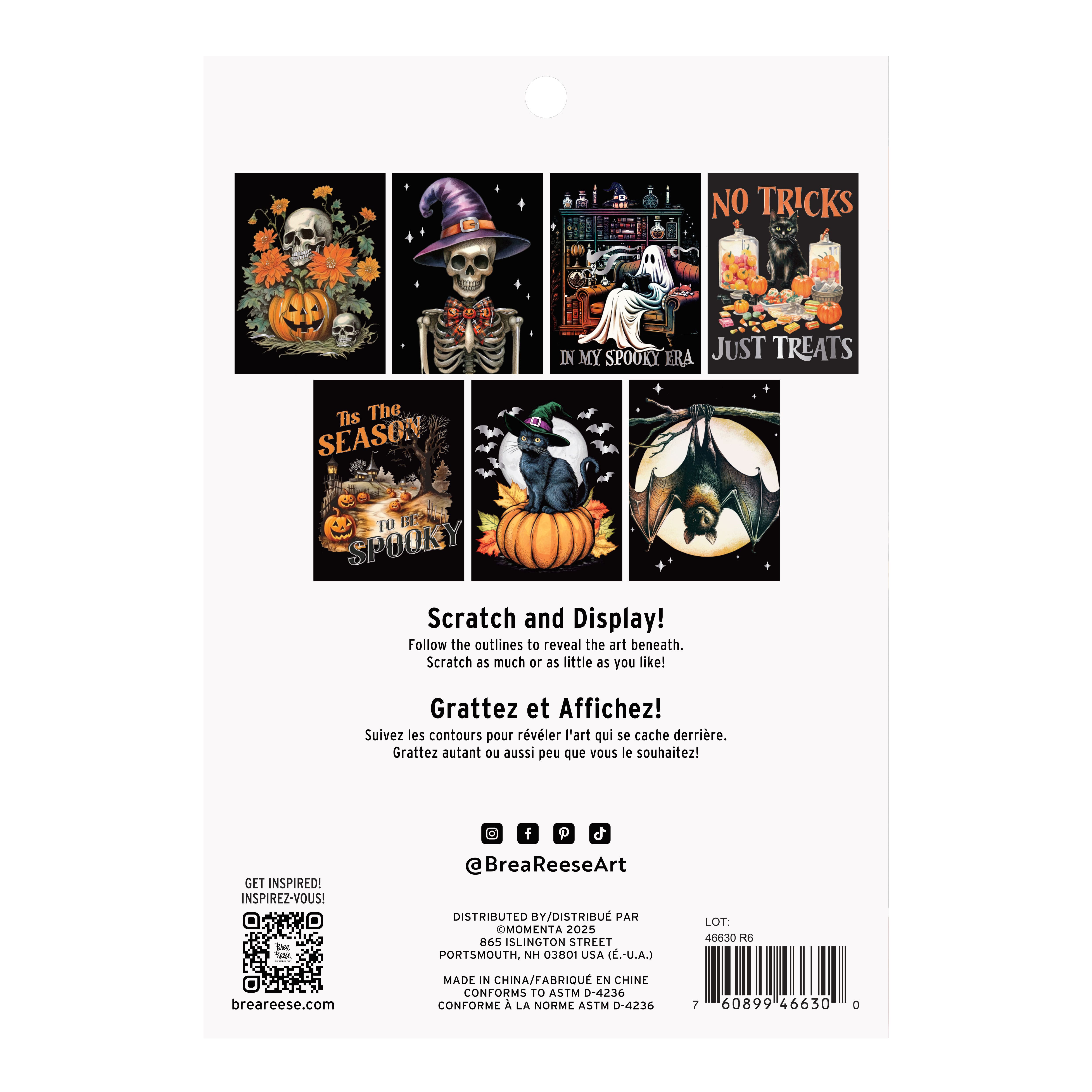 Brea Reese&#x2122; 6&#x22; x 8&#x22; Spooky Season Scratch Art Paper Pad