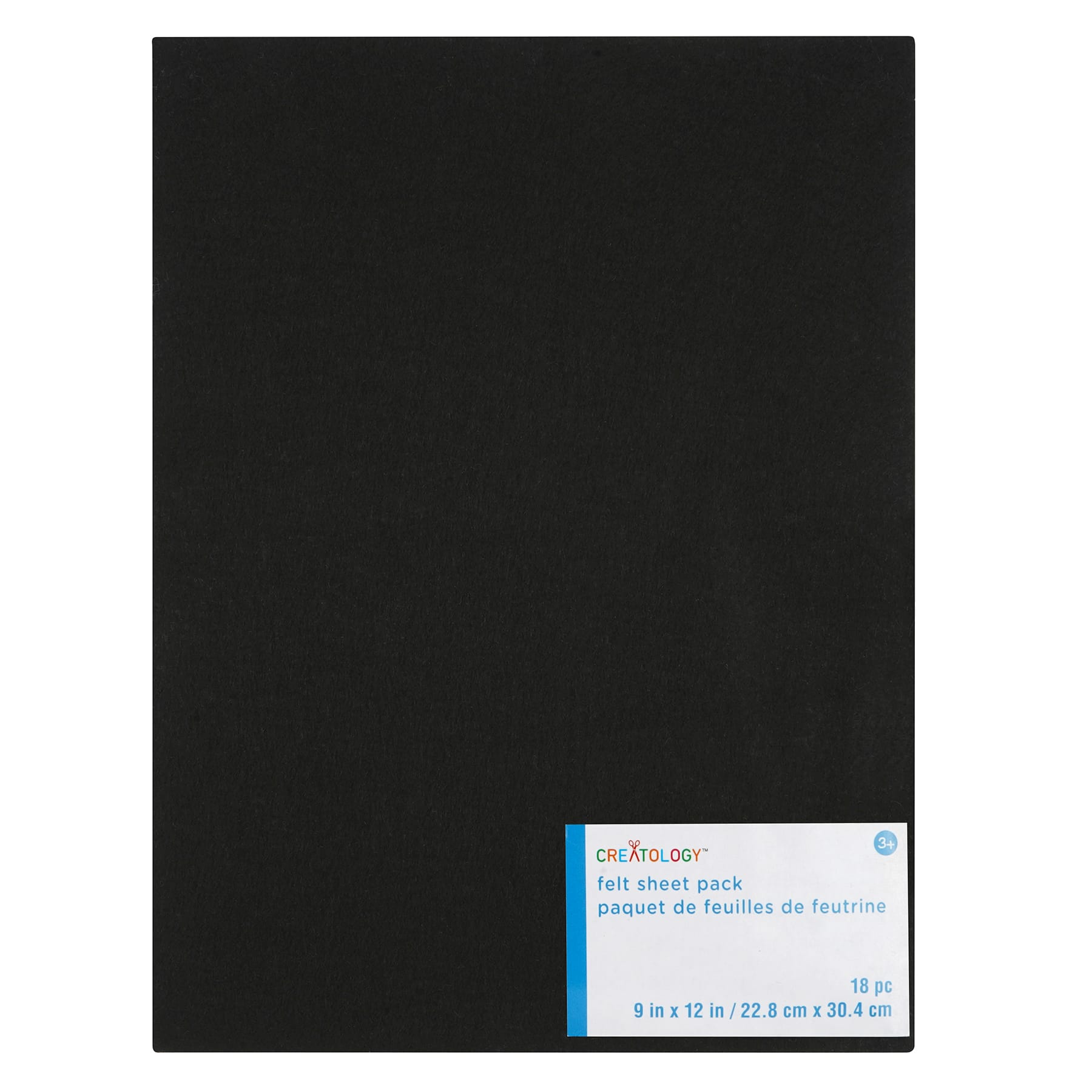 24 Packs: 18 ct. (432 total) 9 x 12 Black Felt Sheets by Creatology™ 