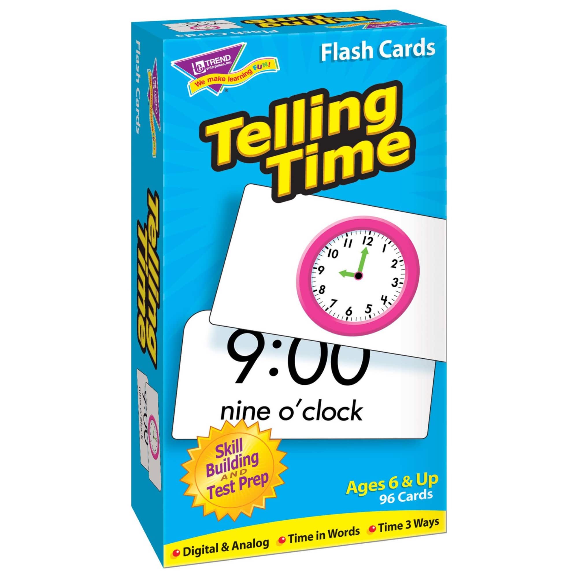 Trend Enterprises&#xAE; Telling Time Skill Drill Flash Cards