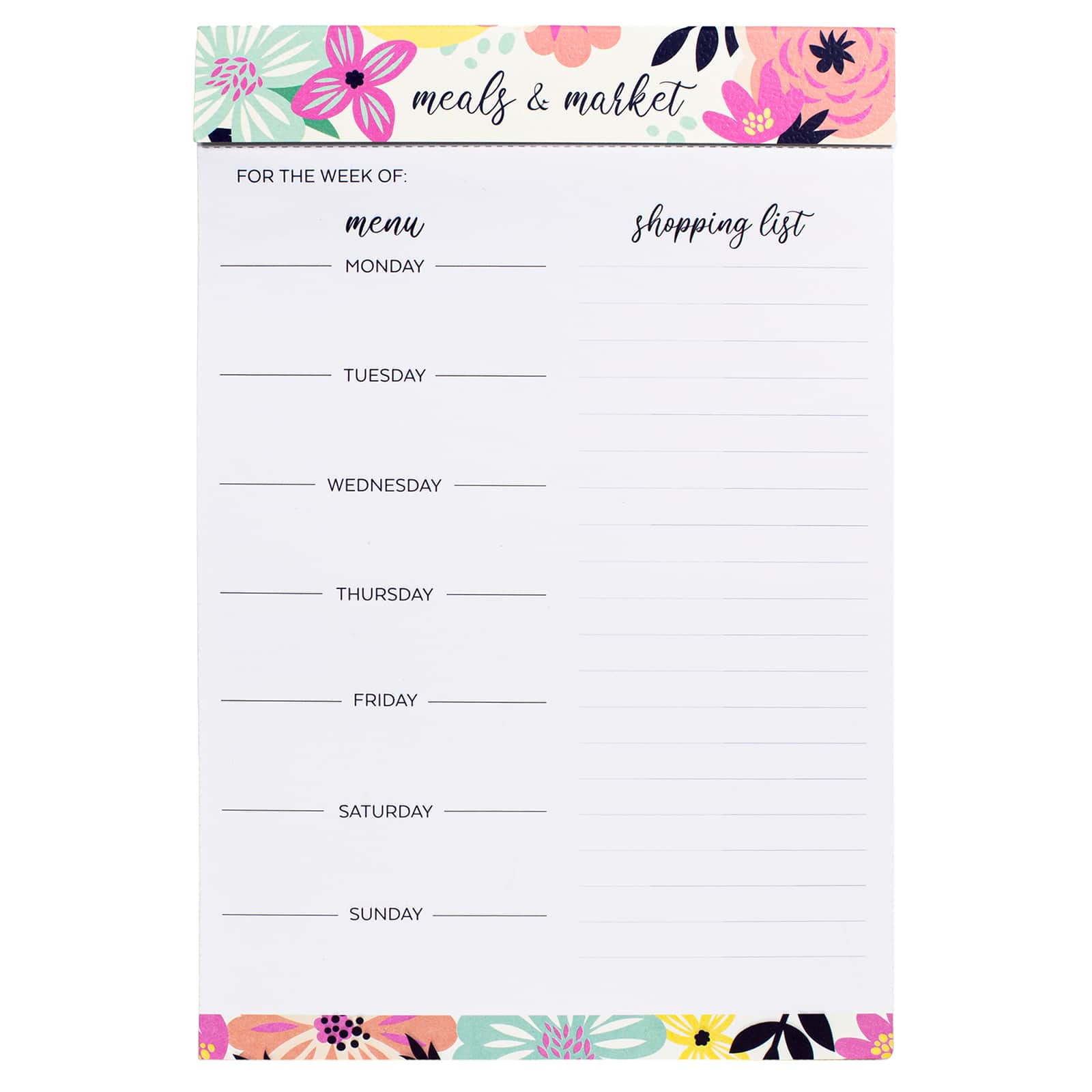 Steel Mill & Co.® Mint Floral Magnetic Meal Planner