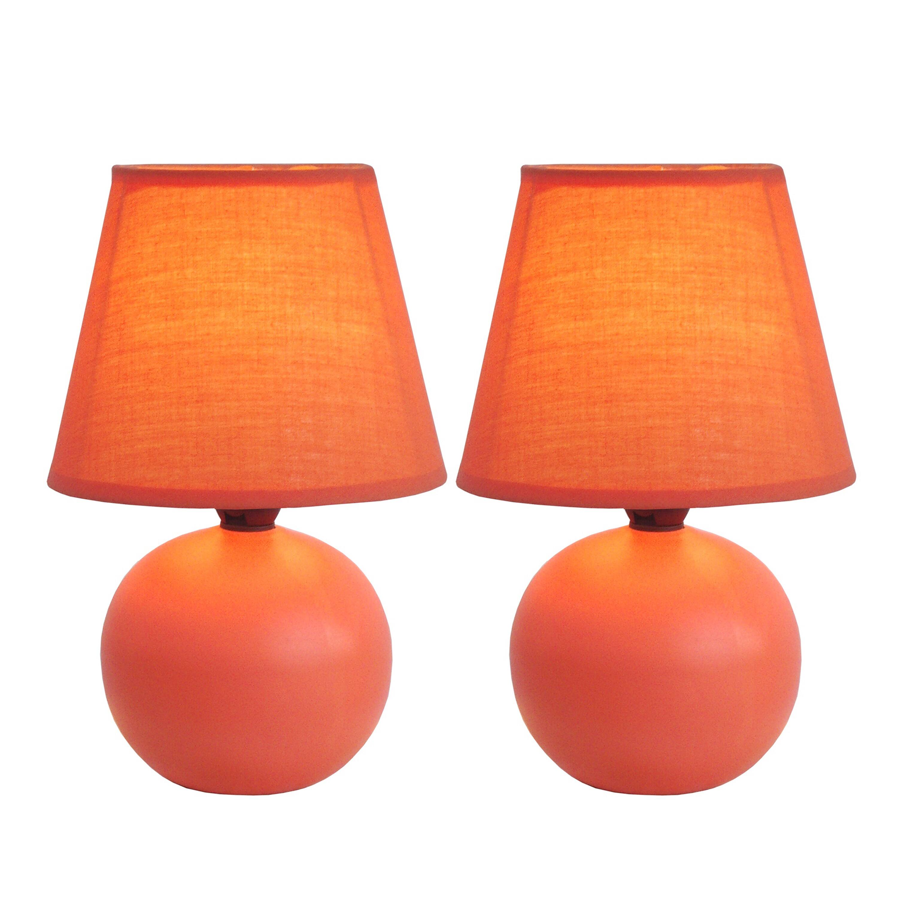 Simple Designs Mini Ceramic Globe Table Lamp