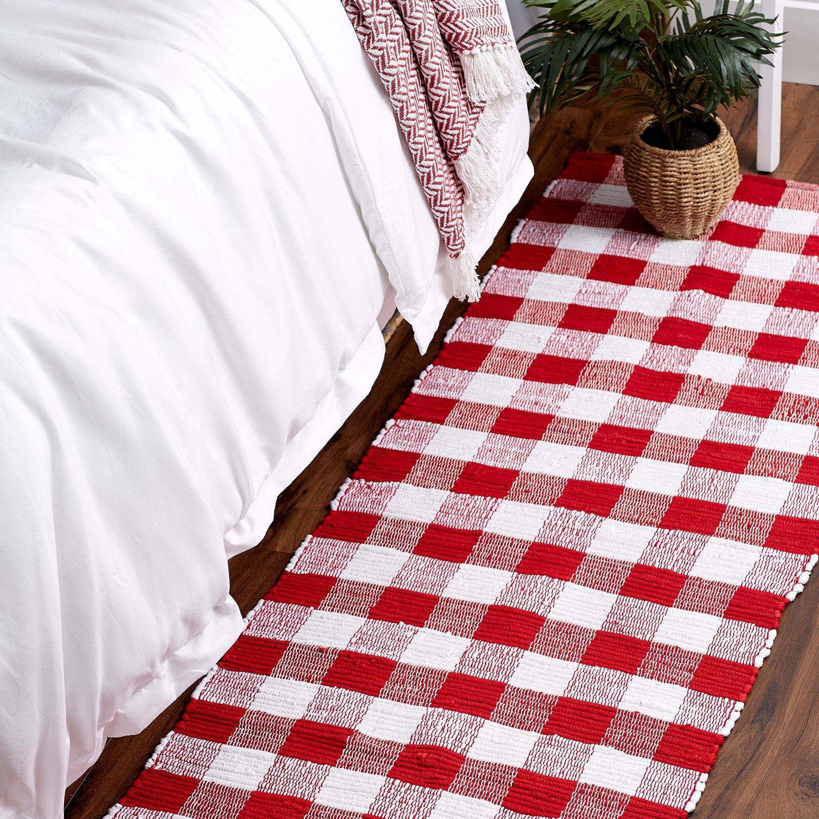 DII® Buffalo Check Rag Rug, 2.25ft. x 6ft.