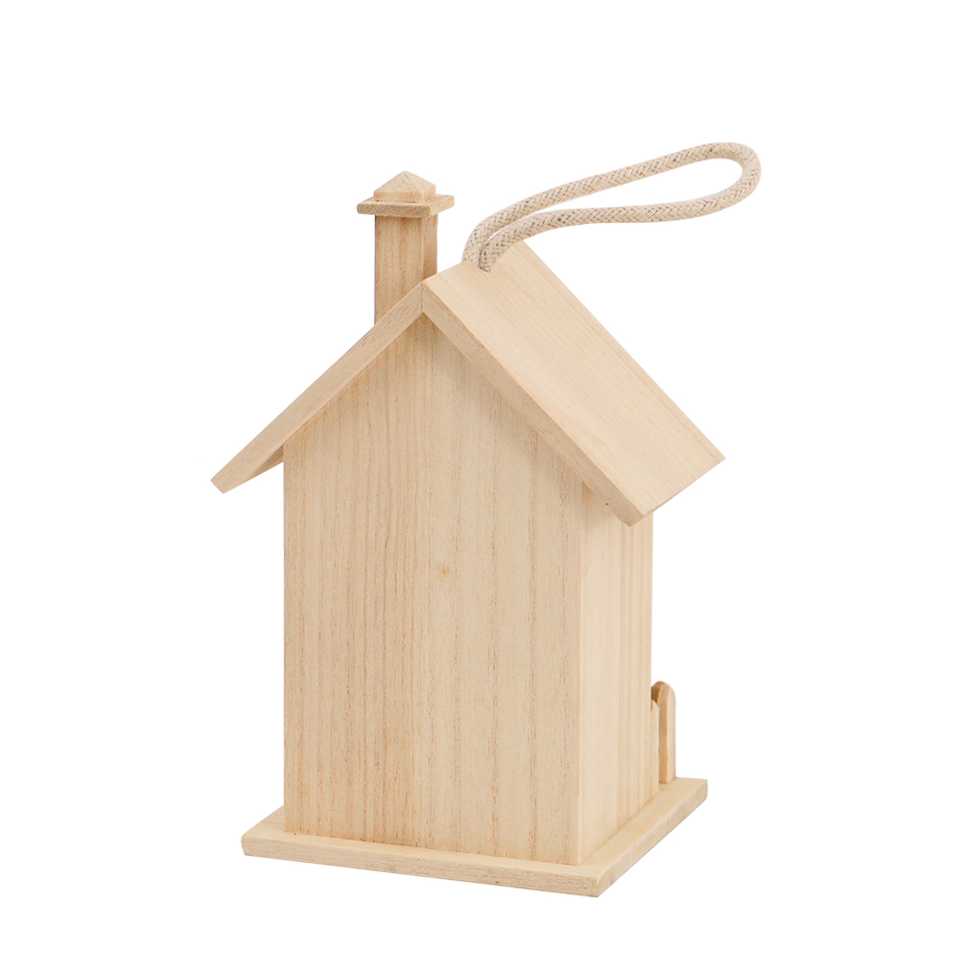 6 Pack: 8&#x22; Heart &#x26; Fence Wood Birdhouse by Make Market&#xAE;