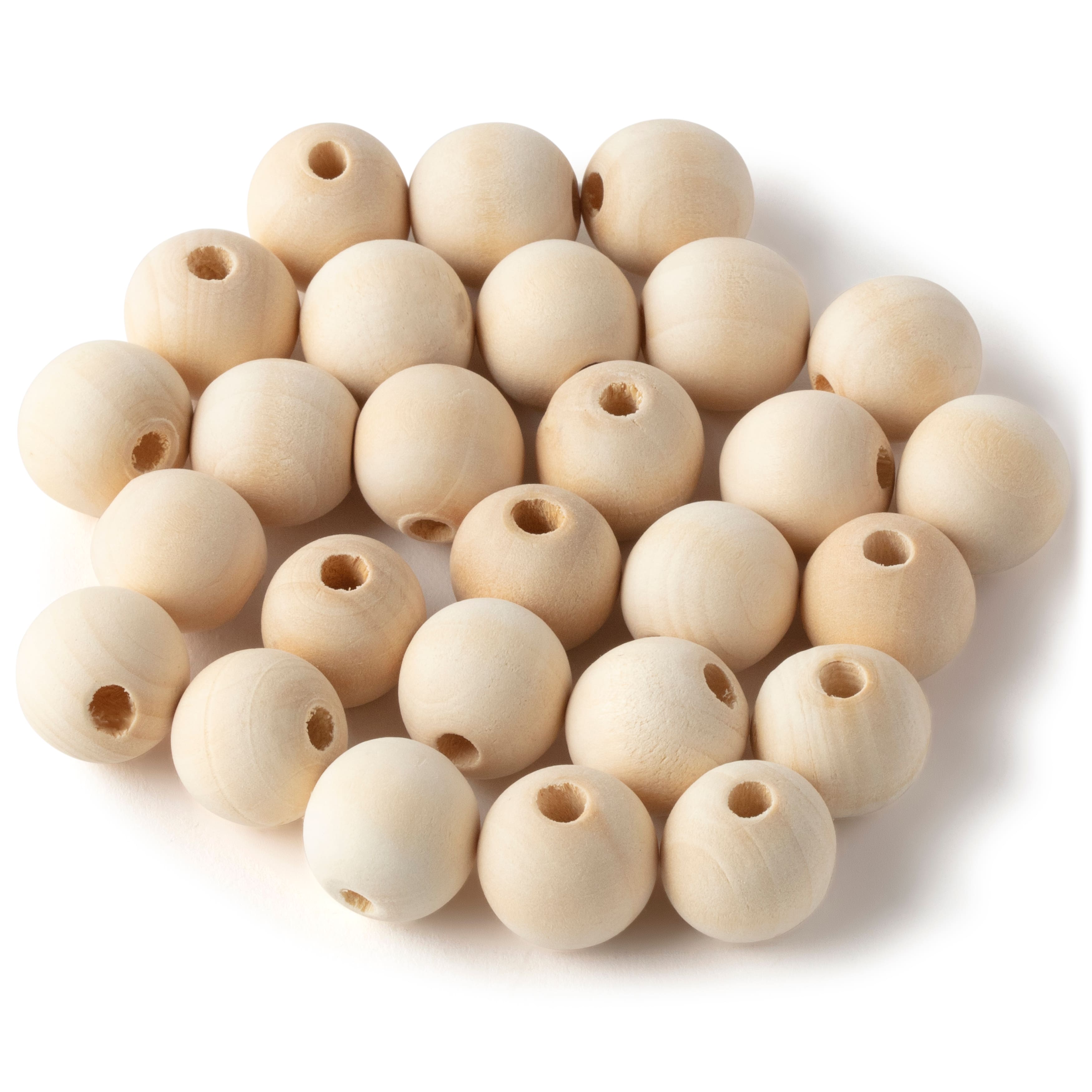 6 Packs: 27 ct. (162 total) 3/4&#x22; Wood Round Beads by Make Market&#xAE;